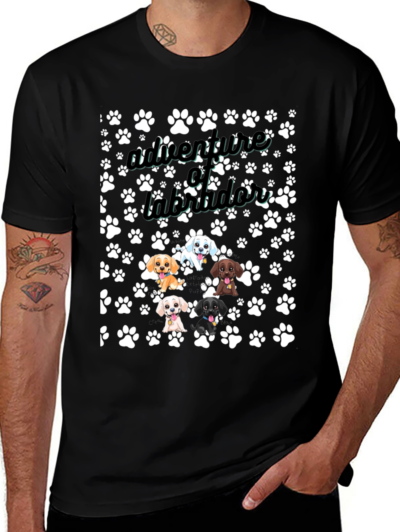 Variant 8 of Adventure of Labradors T-shirt