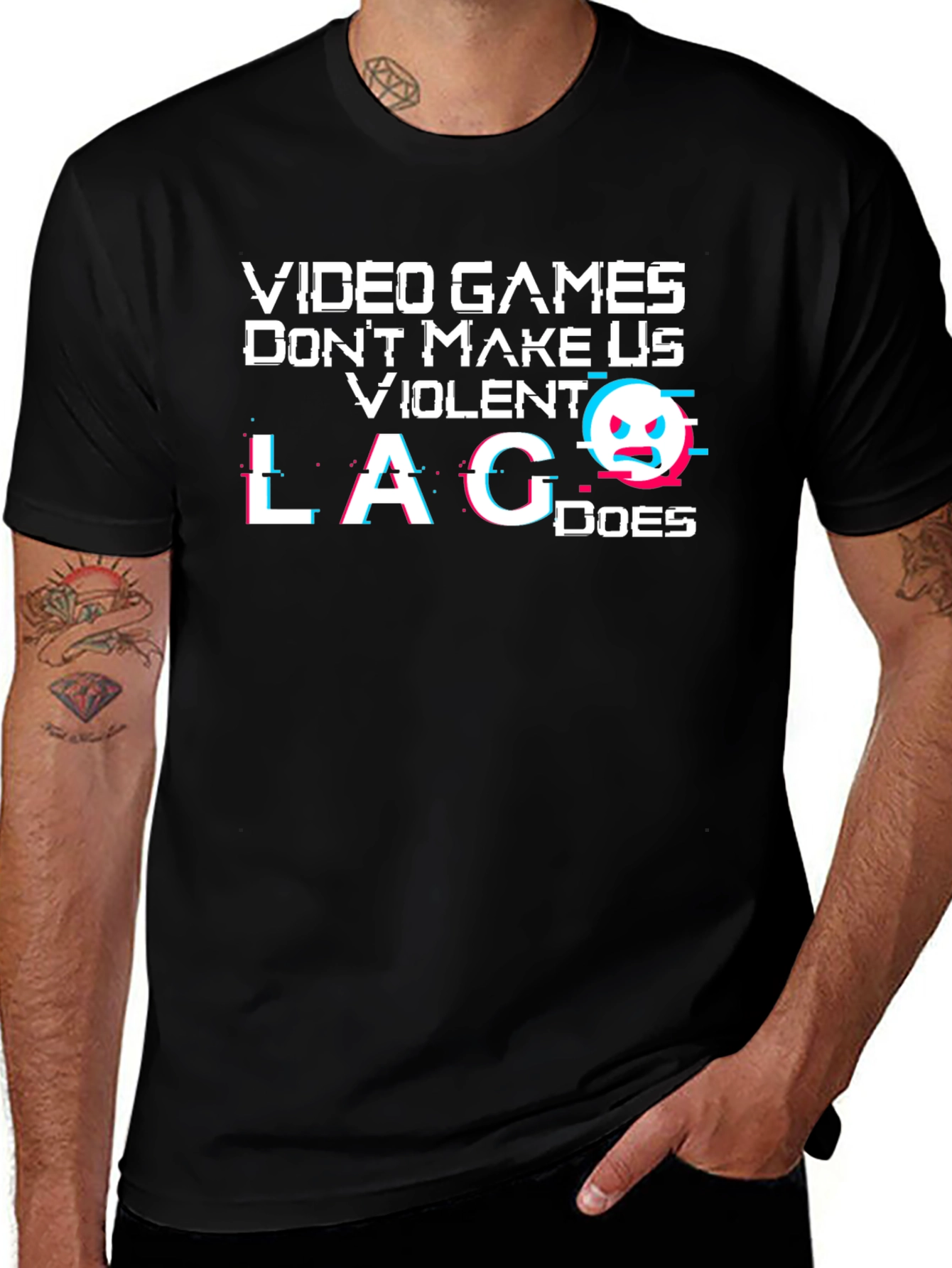 Variant 5 of Video Games Lag T-Shirt - Funny Gamer Tee