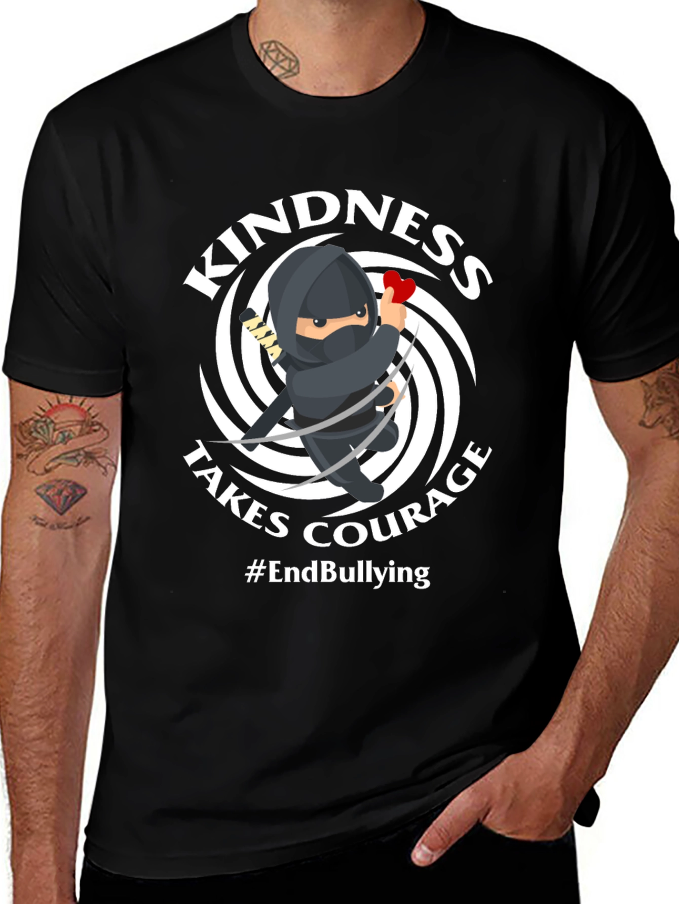 Kindness Takes Courage T-Shirt: Anti-Bullying Ninja