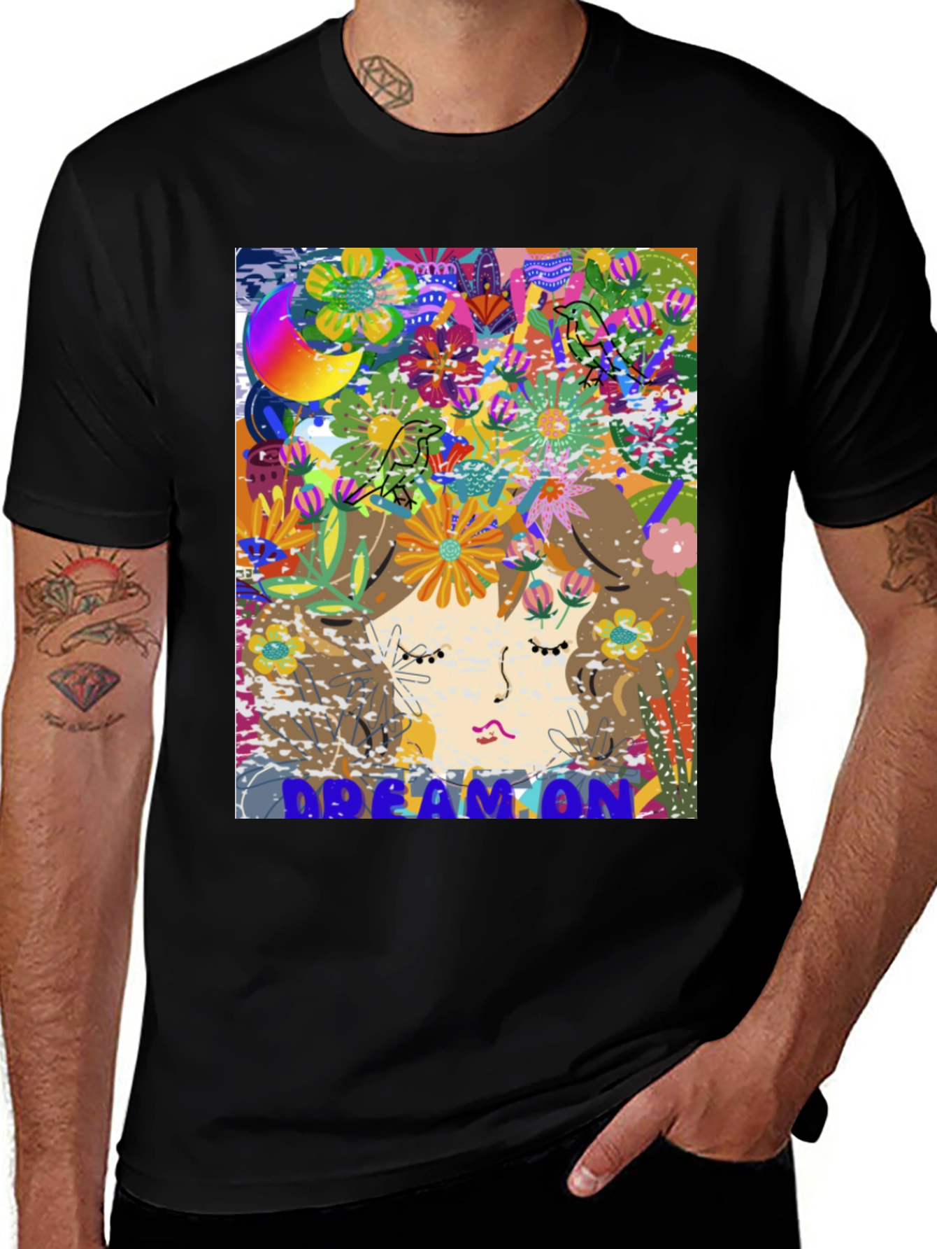 Variant 5 of Dream On Graphic Tee - Artistic Design