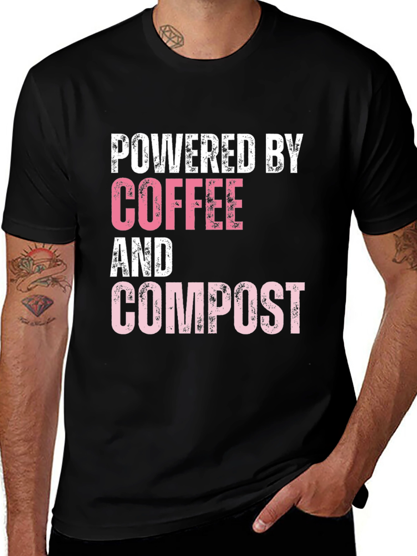 Variant 18 of Powered By Coffee & Compost Graphic Tee - Eco Friendly