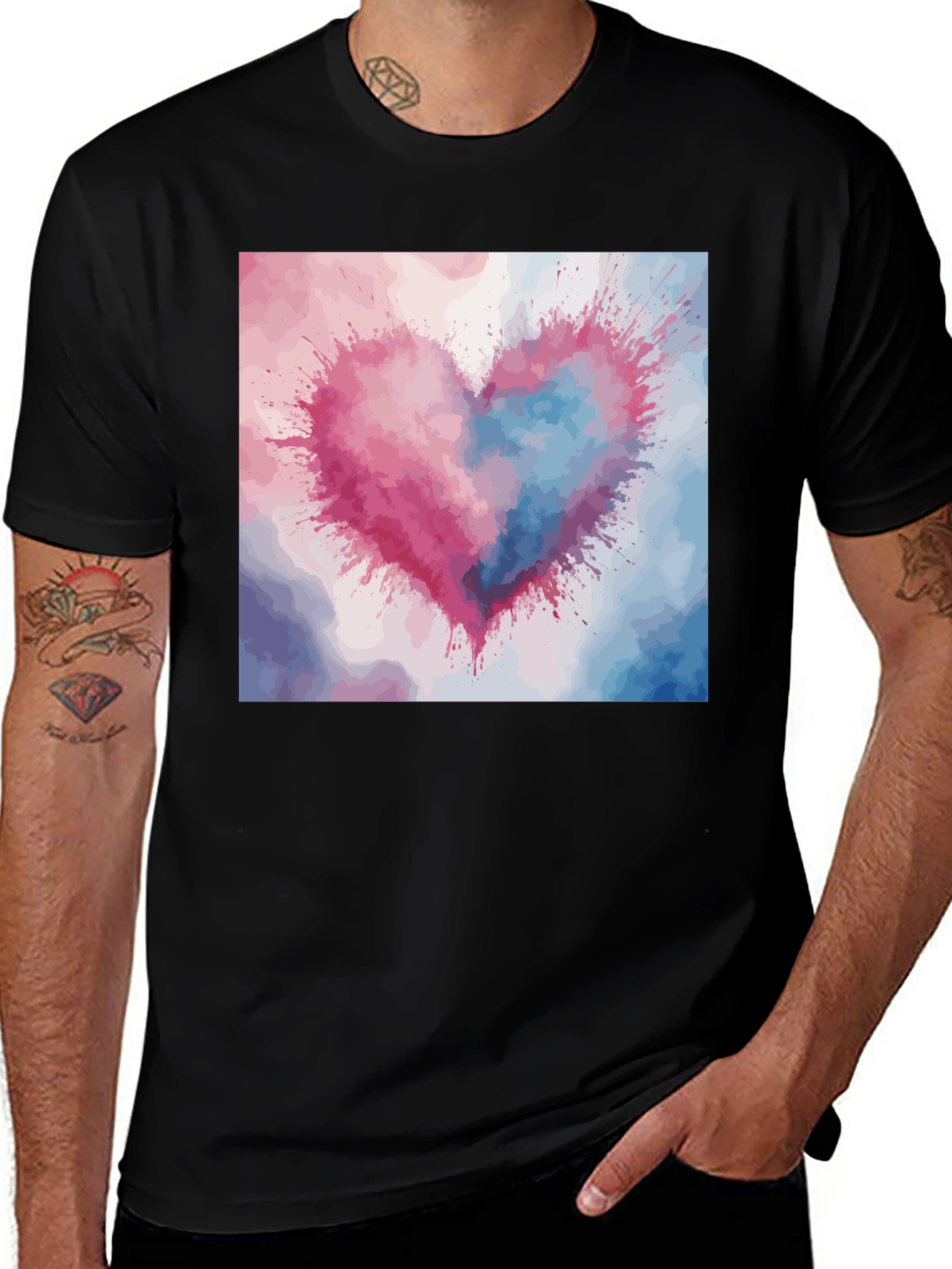 Variant 25 of Watercolor Heart Graphic Tee