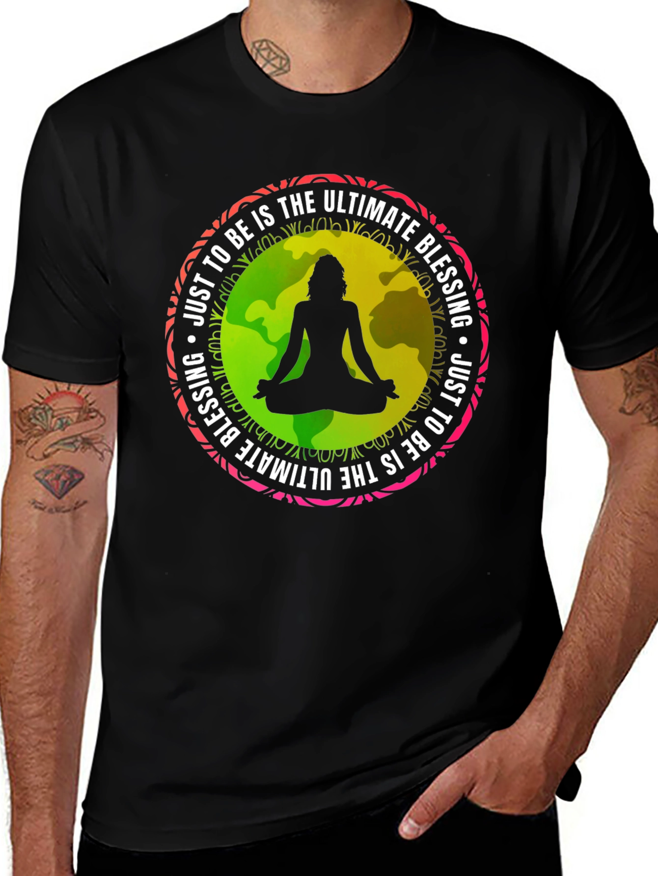 Ultimate Blessing Yoga T-Shirt - Meditating Silhouette