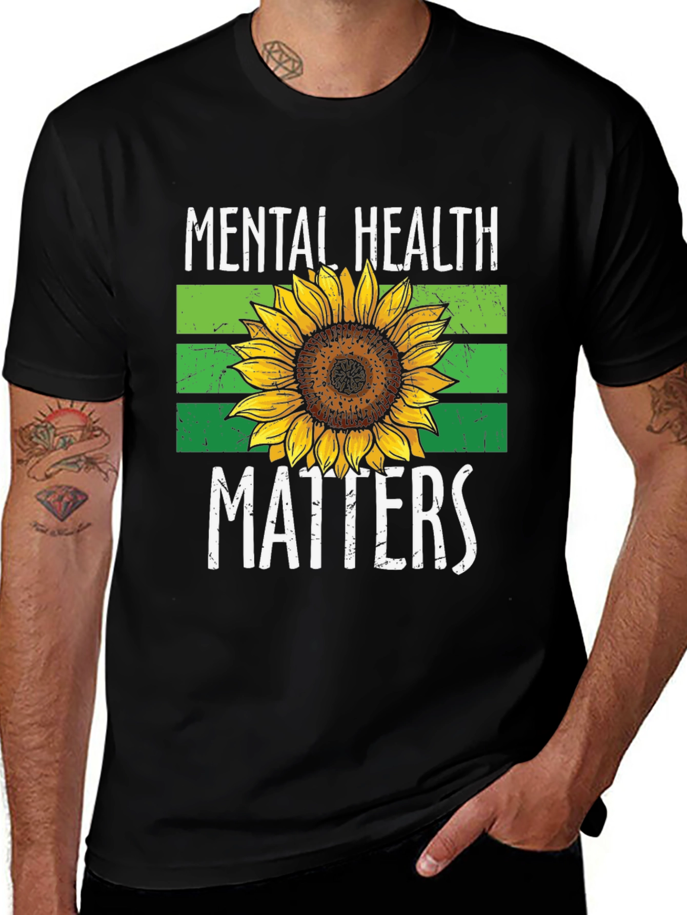 Variant 13 of Mental Health Matters Sunflower T-Shirt
