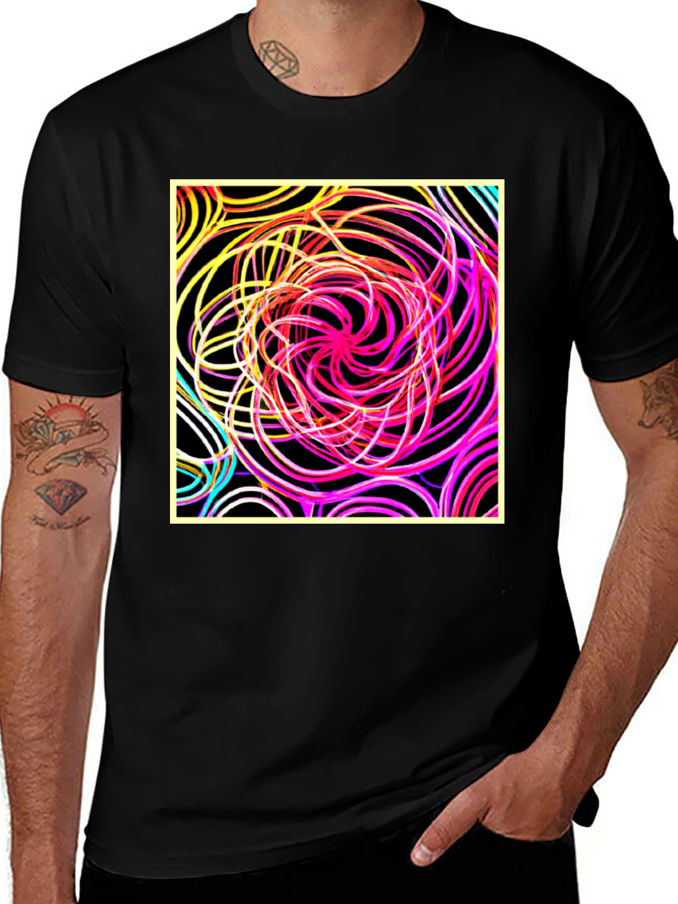 Variant 26 of Abstract Swirl Graphic Tee - Bold Style