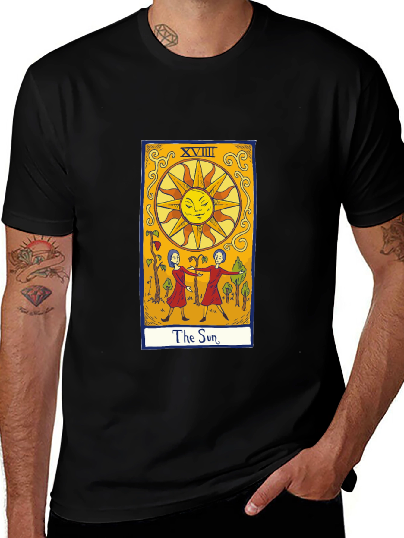 Variant 20 of The Sun Tarot Card Graphic T-Shirt