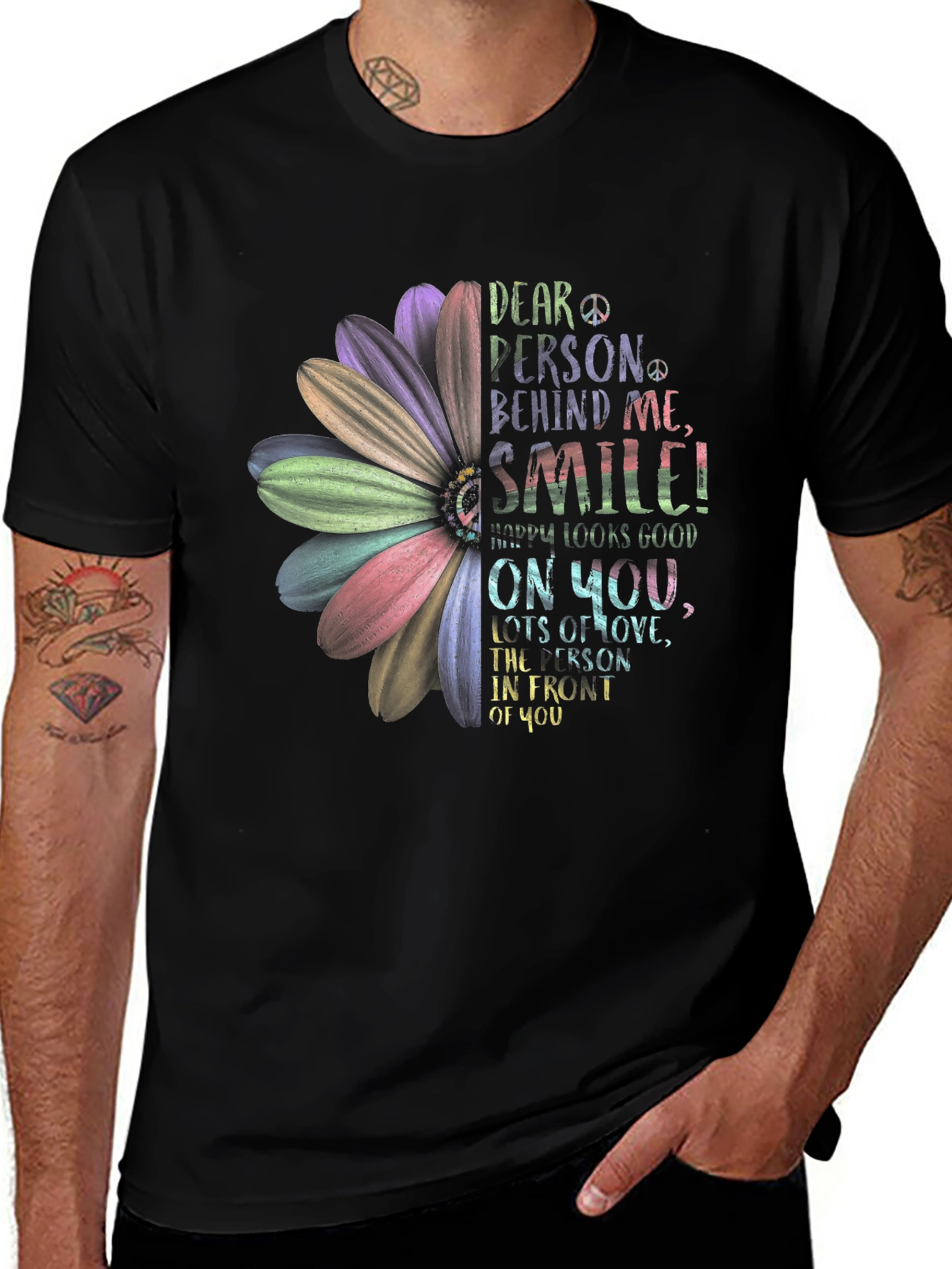 Variant 25 of Smile T-Shirt - Dear Person Behind Me, Trendy Graphic Tee