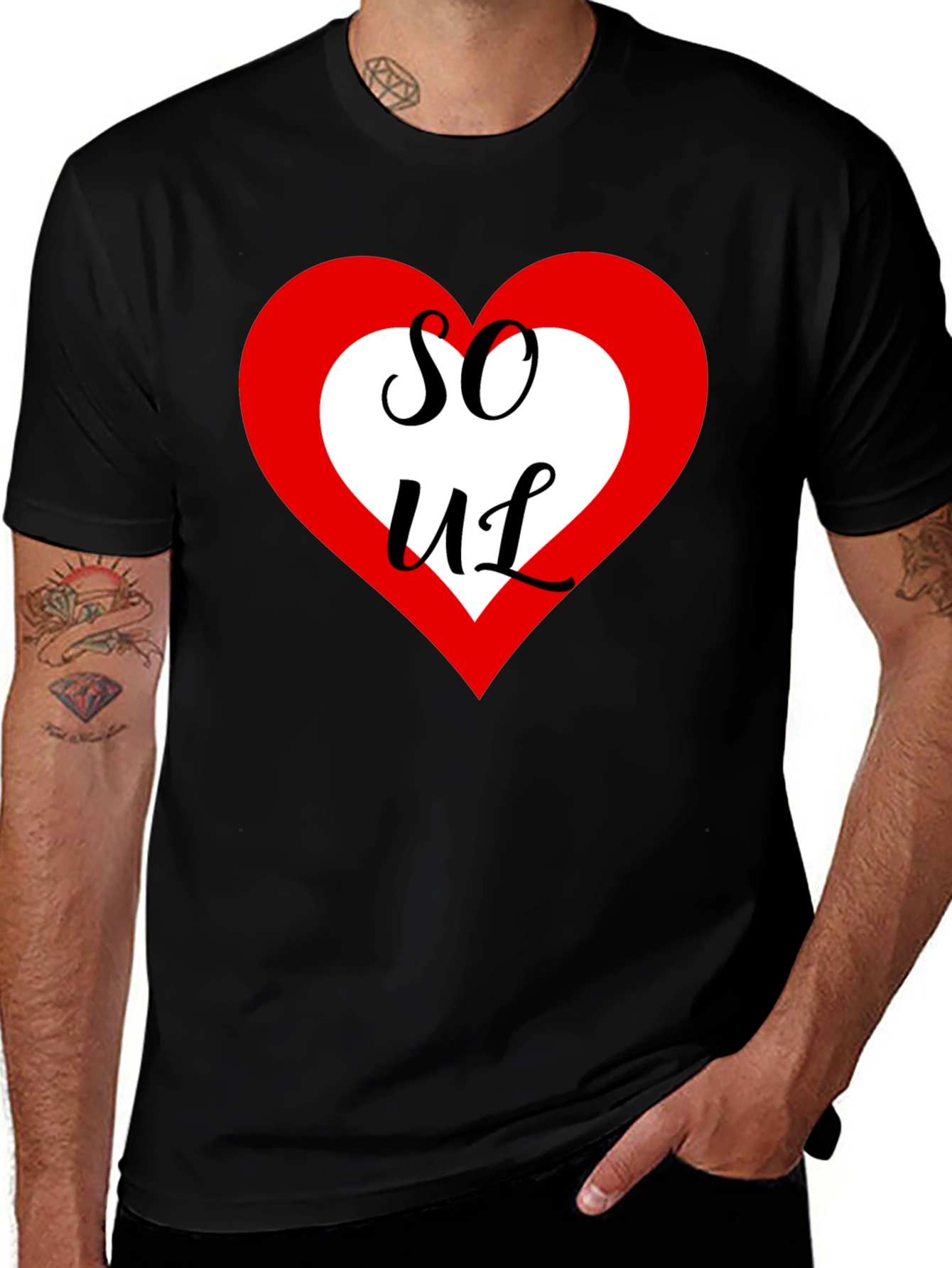 Variant 28 of Soul Heart Graphic Tee - Black T-Shirt