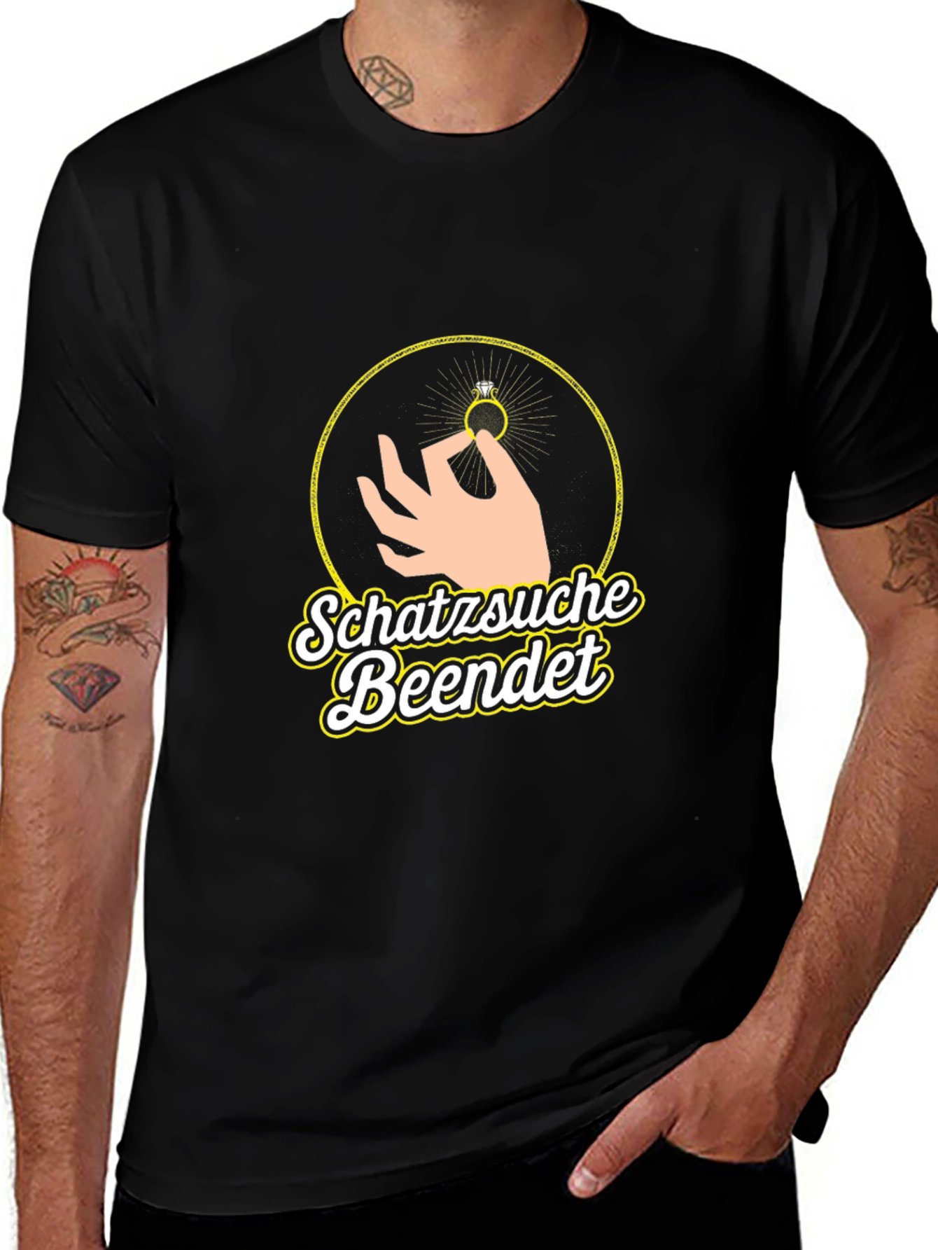 Variant 30 of Funny Engagement T-Shirt - Schatzsuche Beendet