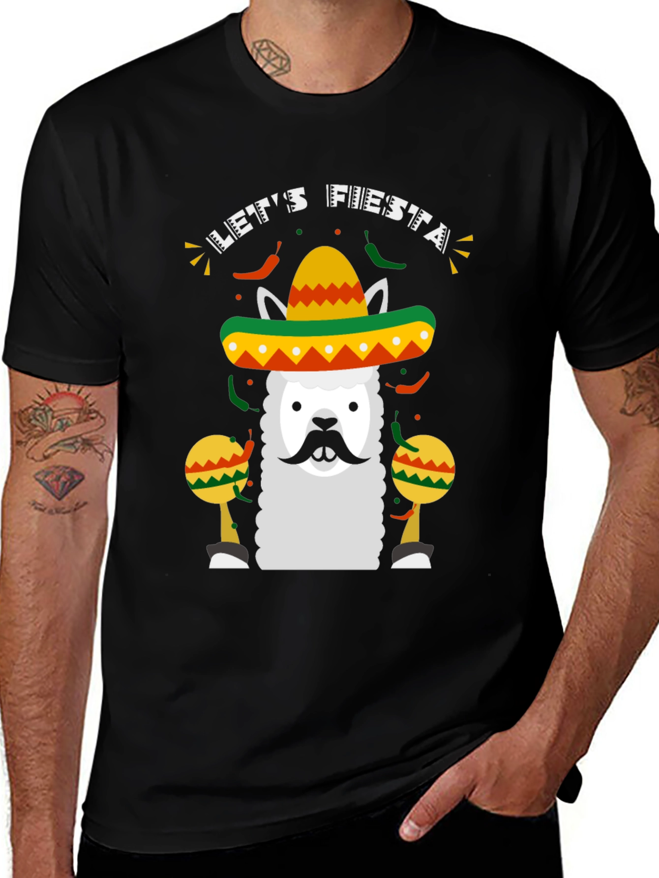 Variant 12 of Llama Fiesta T-Shirt - Cinco de Mayo Style