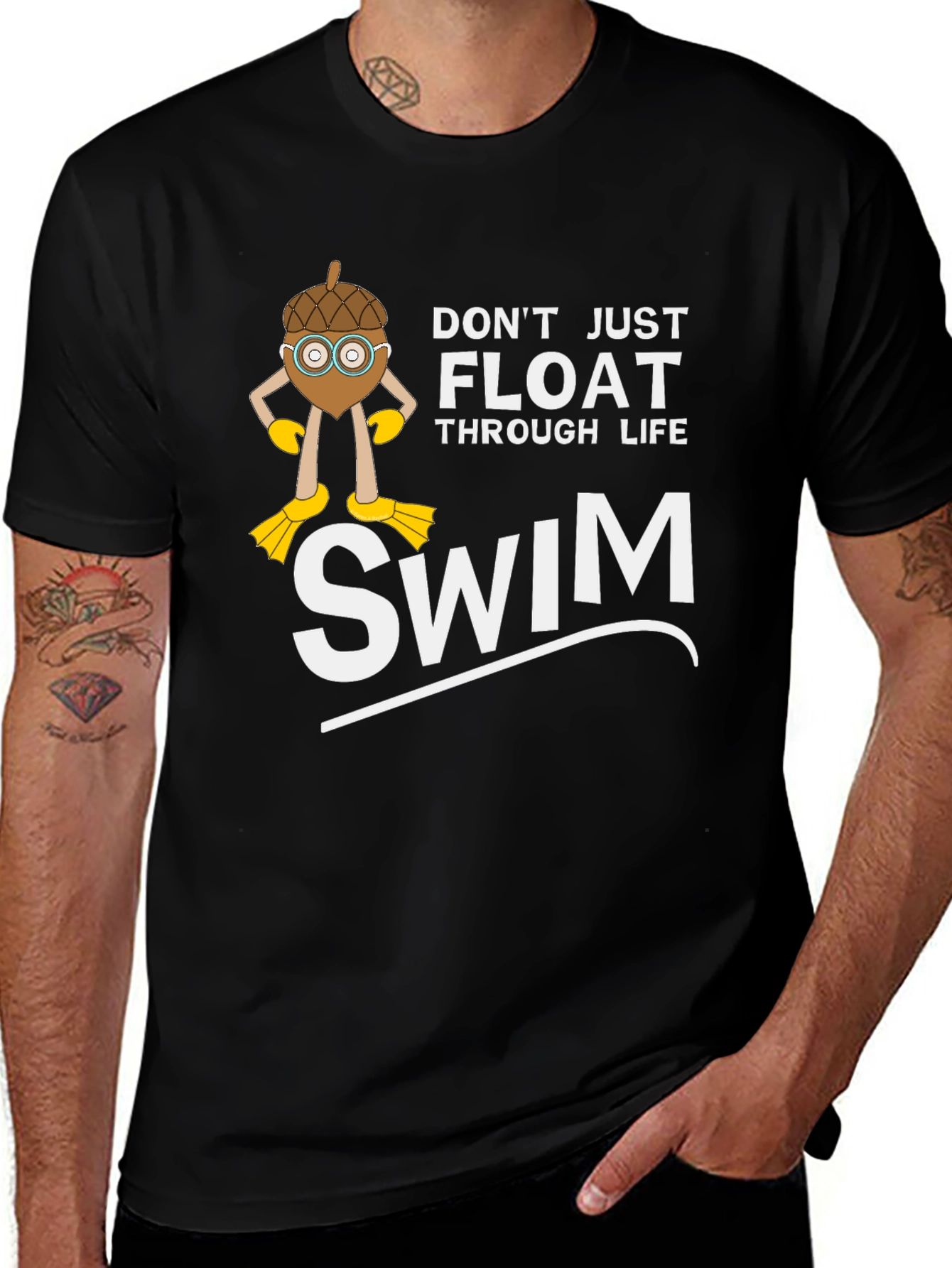 Variant 3 of Don't Just Float Through Life - Swim T-Shirt