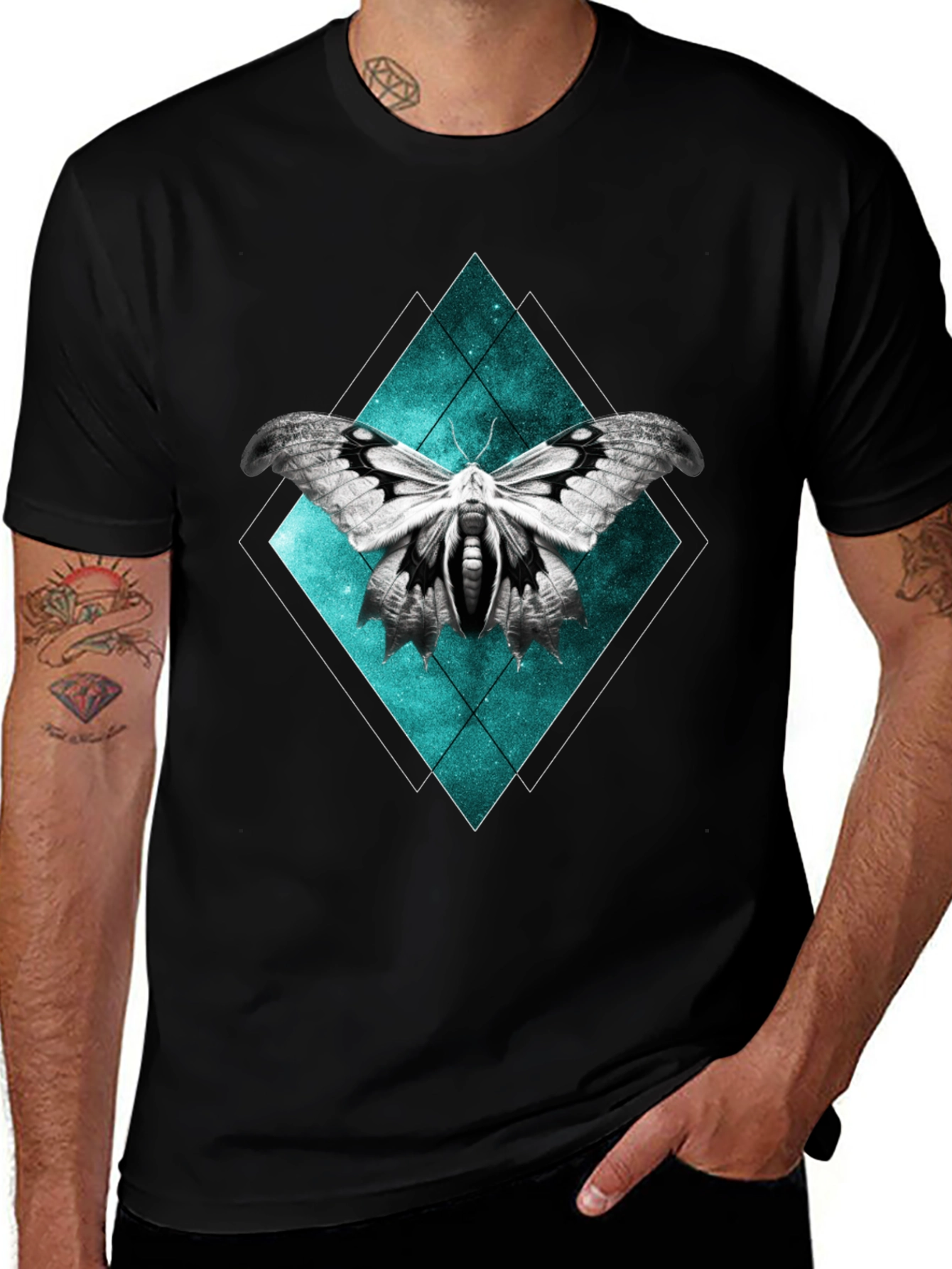 Variant 25 of Moth Diamond Tee - Galaxy Design
