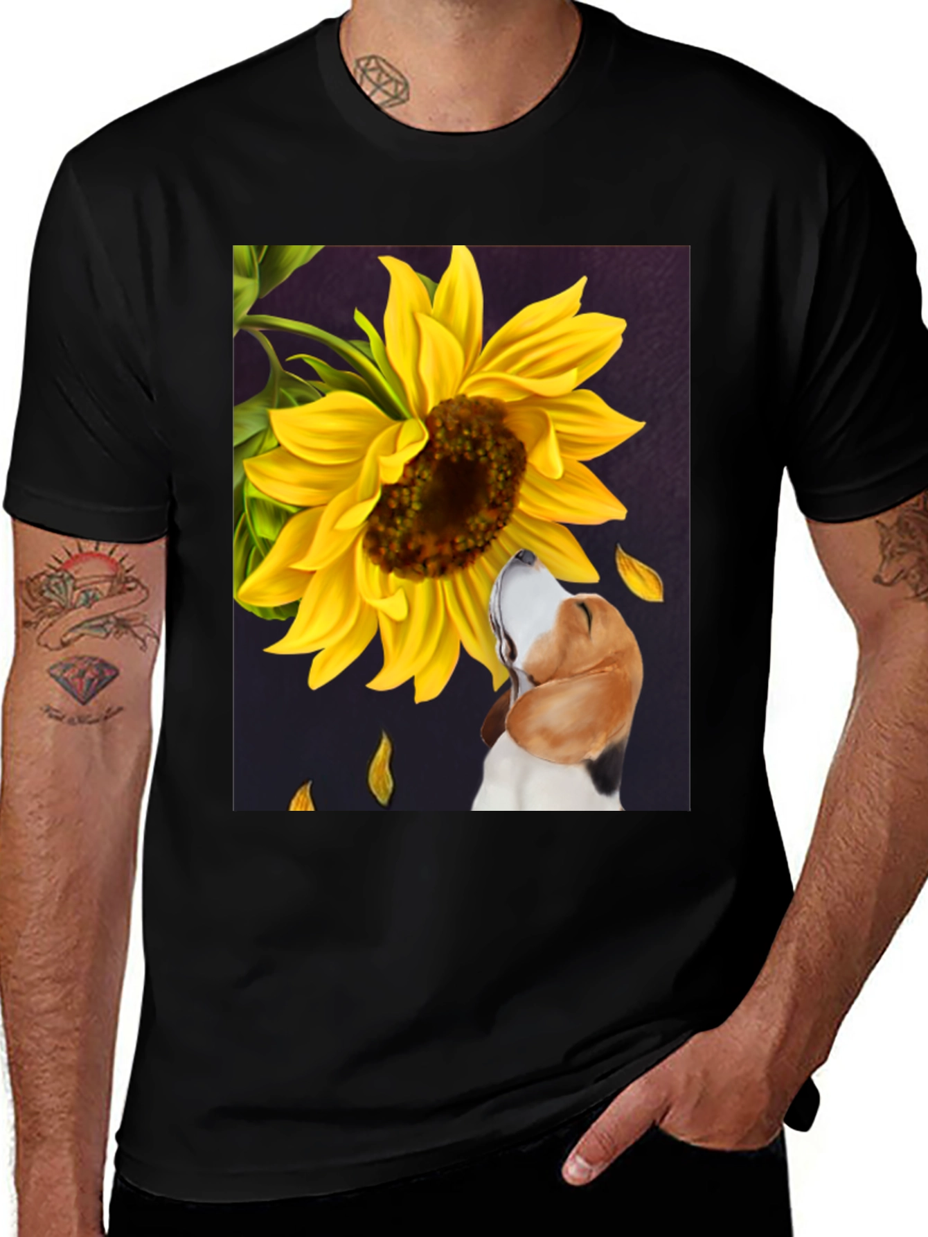 Variant 24 of Dog & Sunflower Graphic Tee