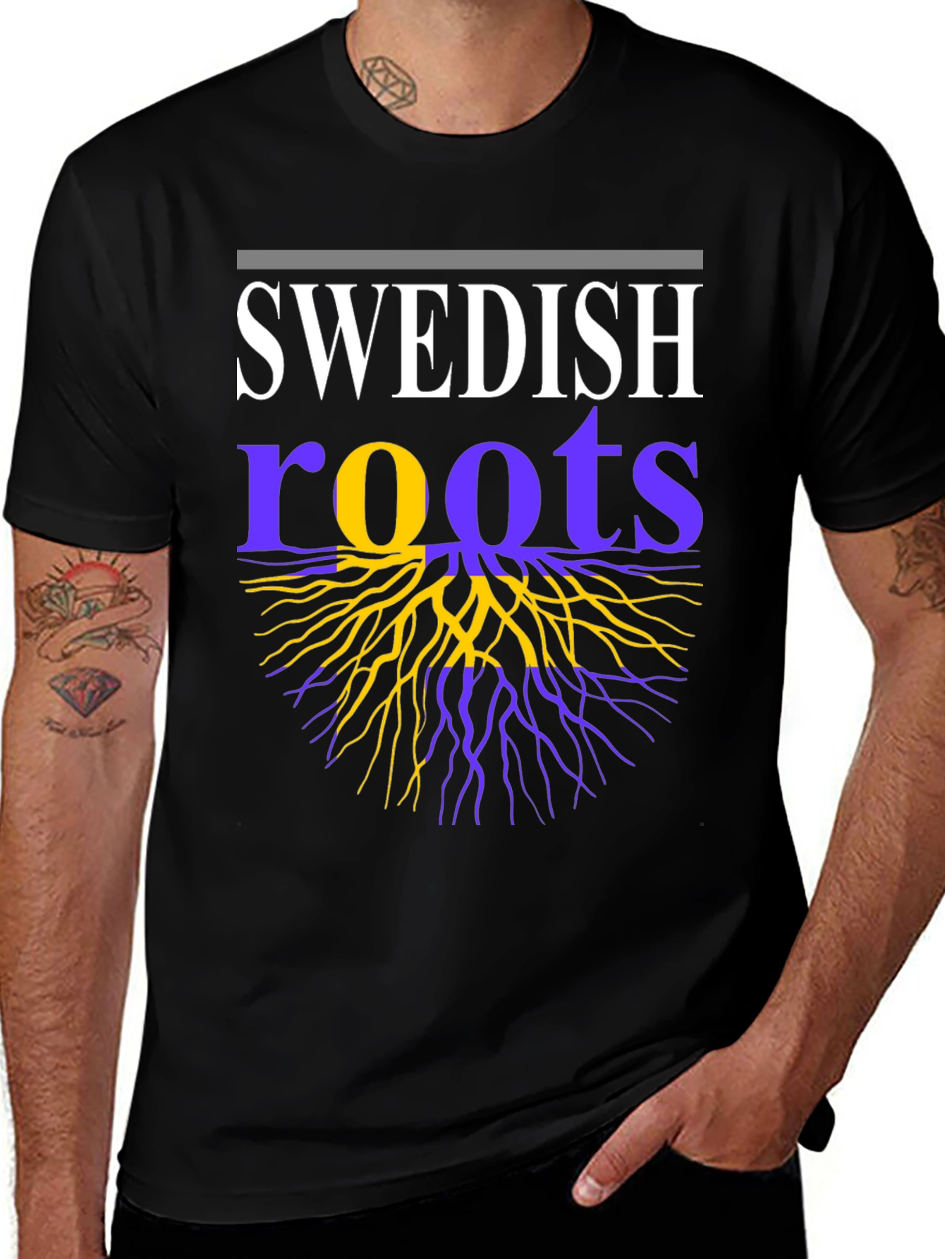 Swedish Roots Graphic T-Shirt - Sweden Pride