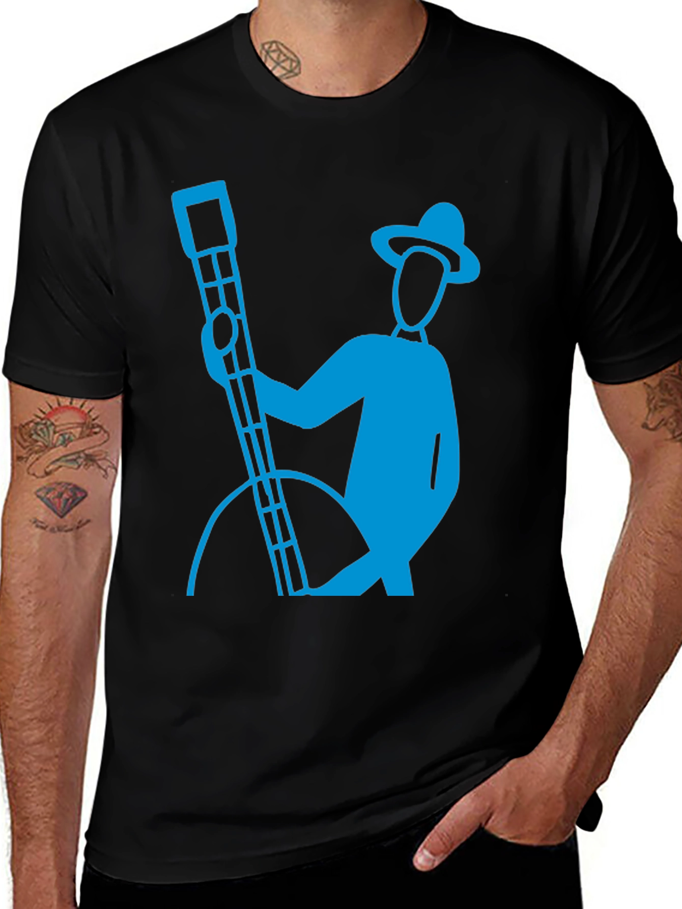 Variant 20 of Cool Banjo Player Graphic T-Shirt