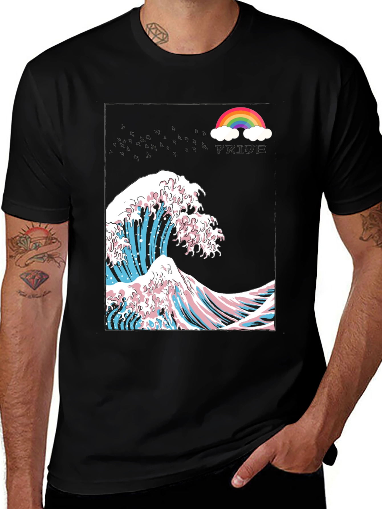 Variant 10 of Trans Pride Great Wave Graphic Tee