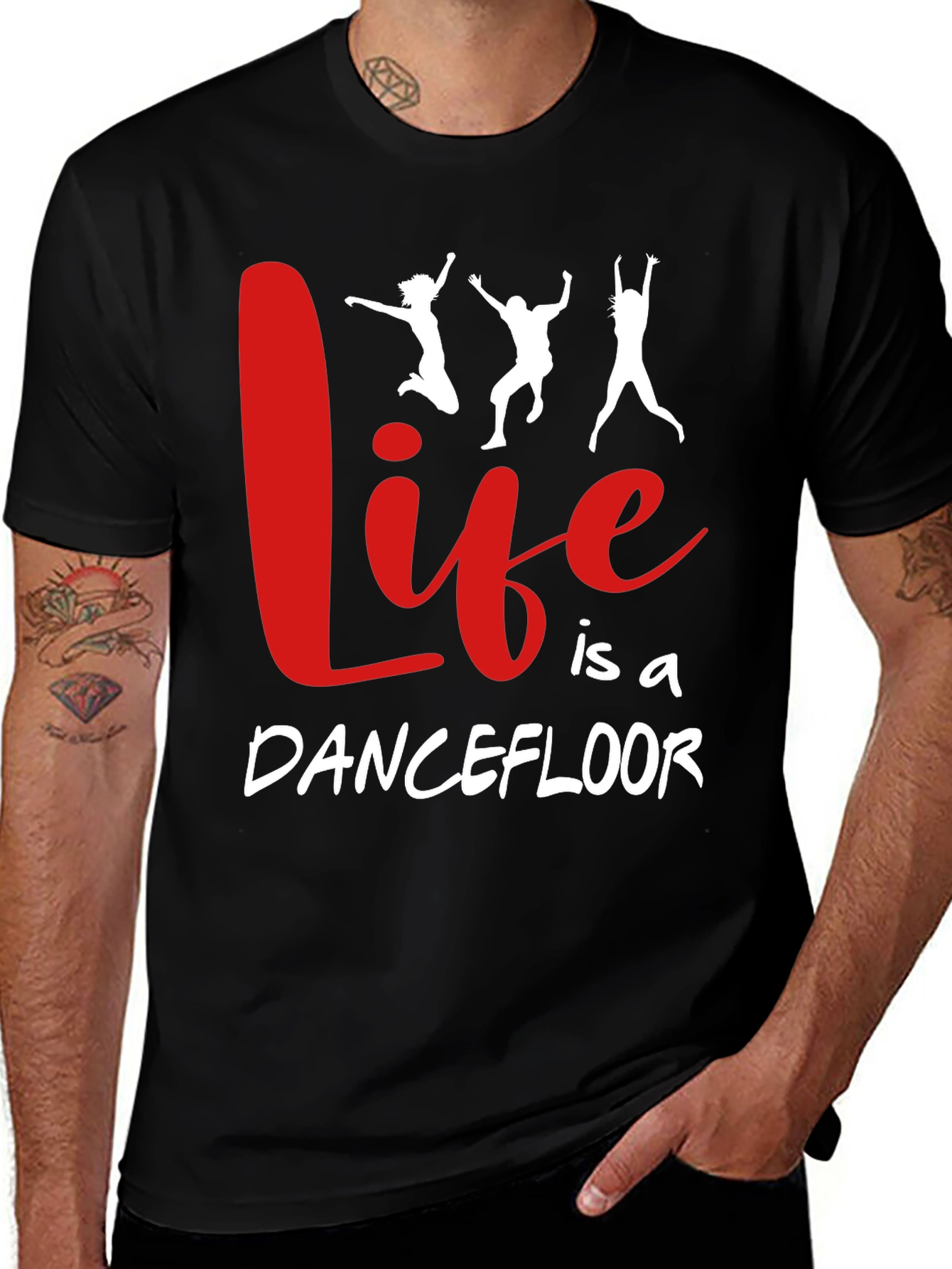Variant 26 of Life is a Dancefloor Black Graphic T-Shirt