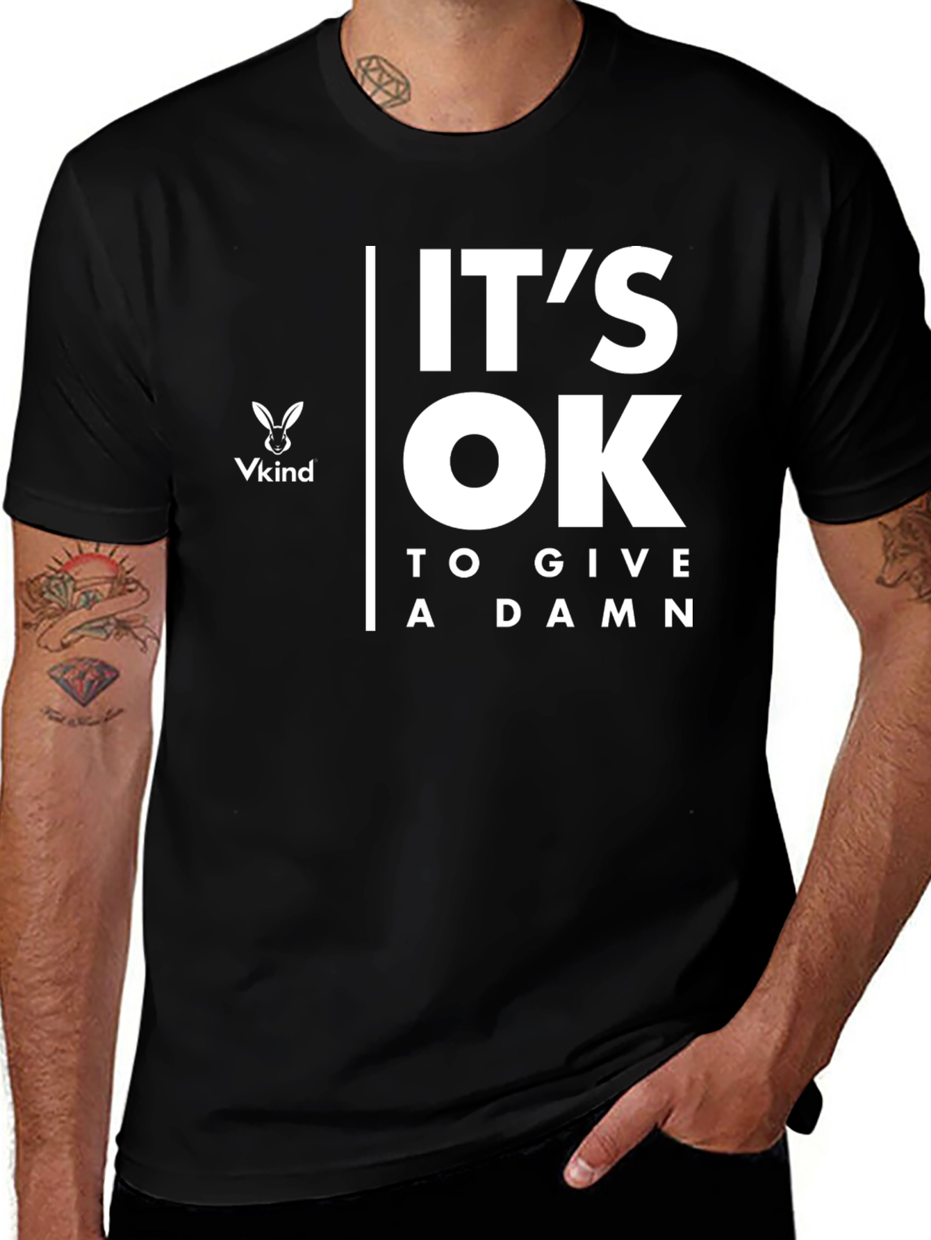Variant 7 of It's OK To Give a Damn Black T-Shirt