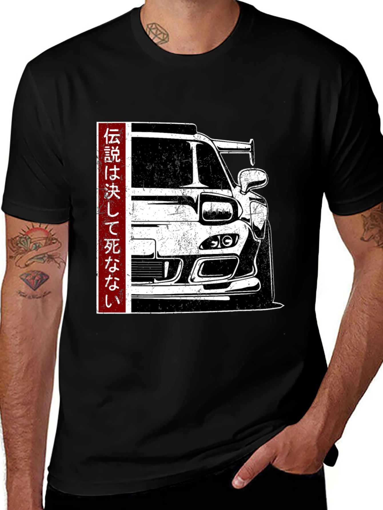 JDM Car Graphic Black T-Shirt
