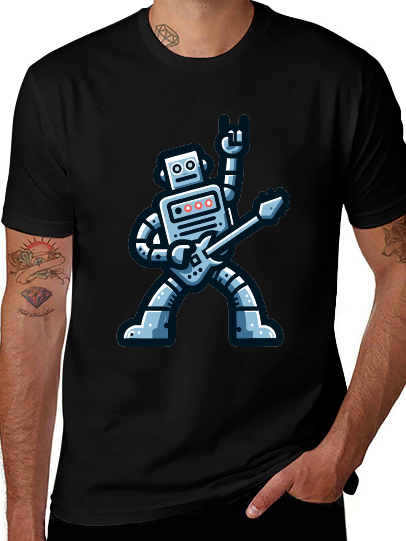 Variant 11 of Robot Rocker Tee - Cool Graphic Design
