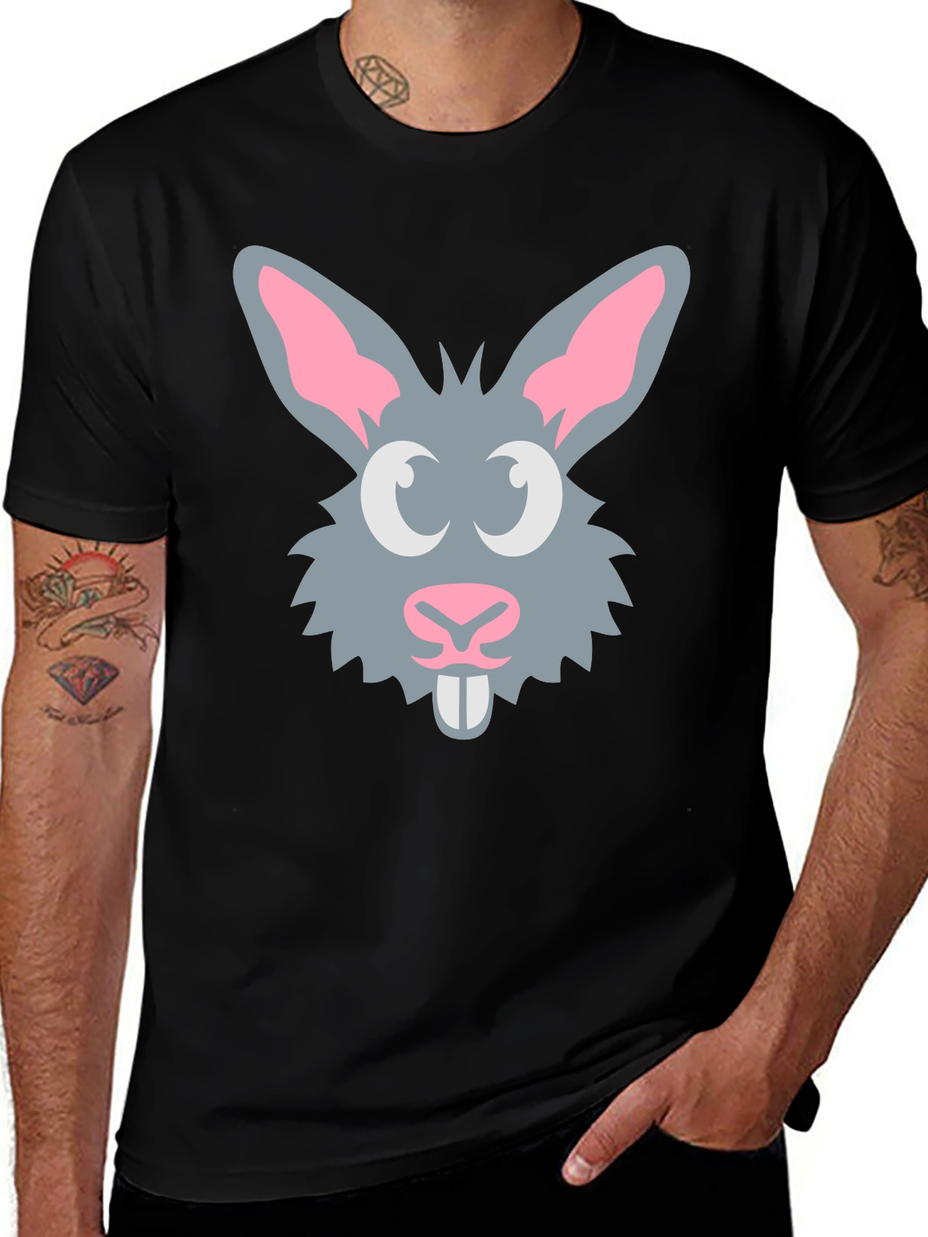 Variant 24 of Bunny Graphic Tee - Fun Rabbit Design T-Shirt