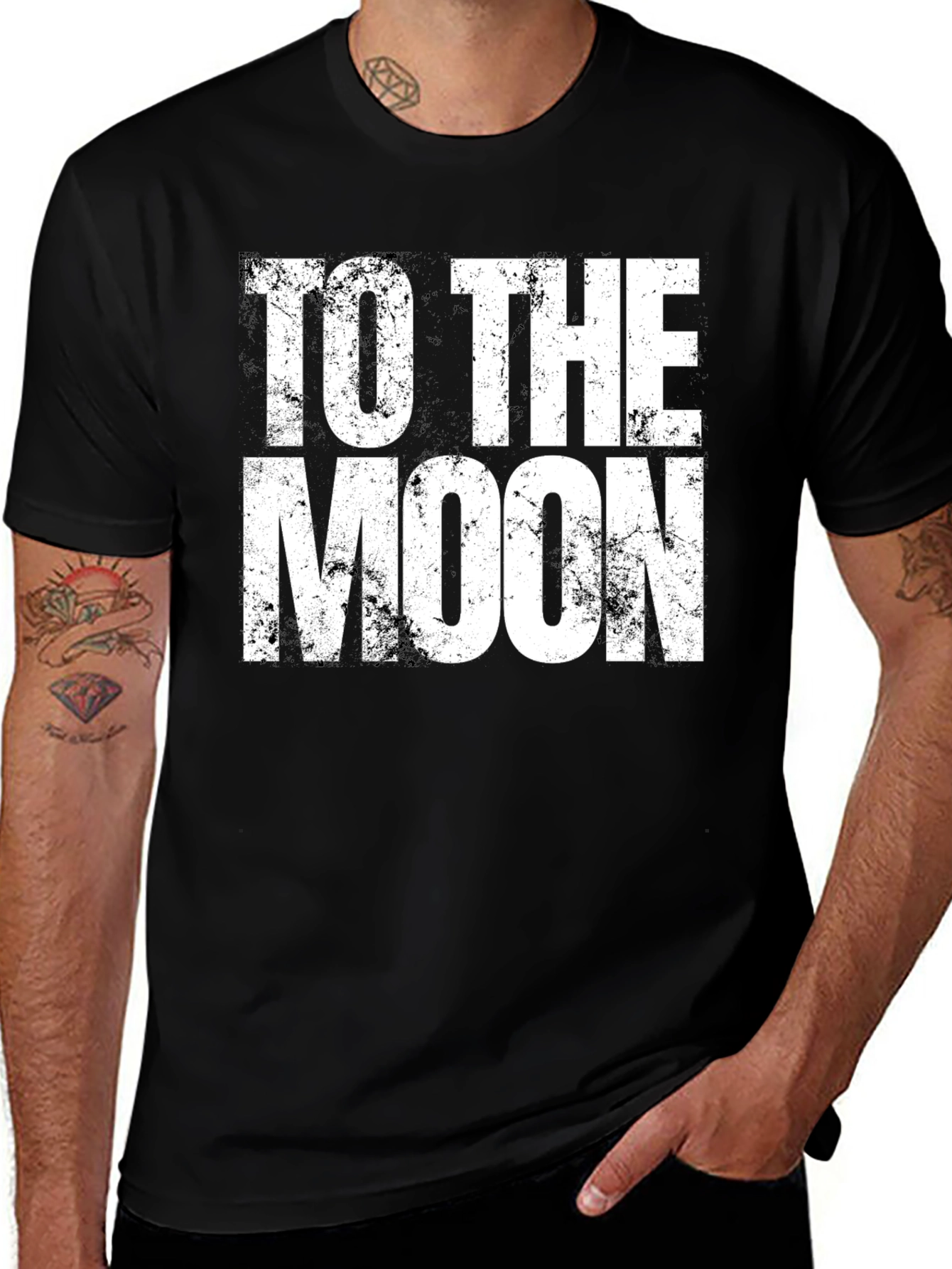 Variant 7 of To The Moon Black T-Shirt