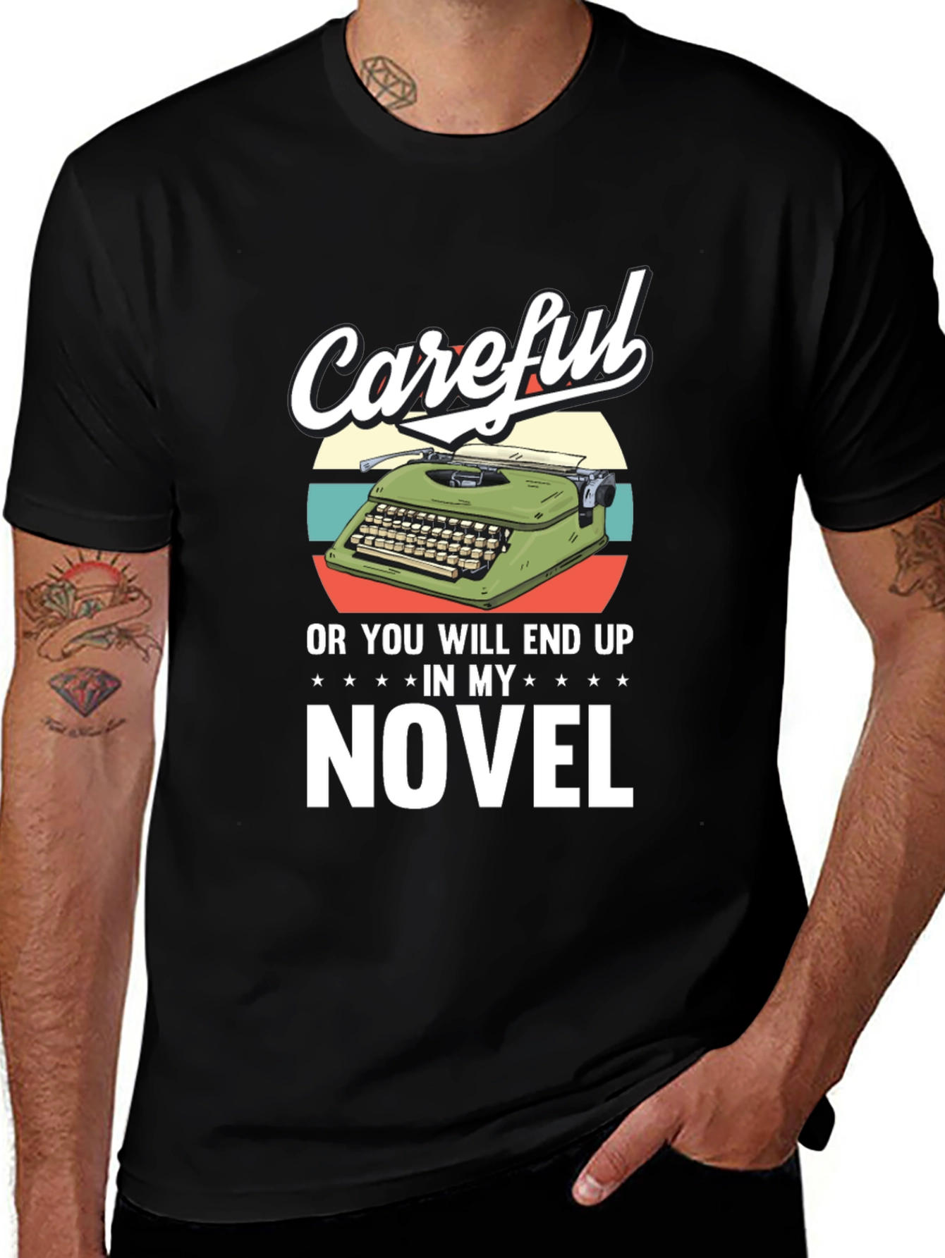 Variant 13 of Careful Novelist T-Shirt - Writer's Humor