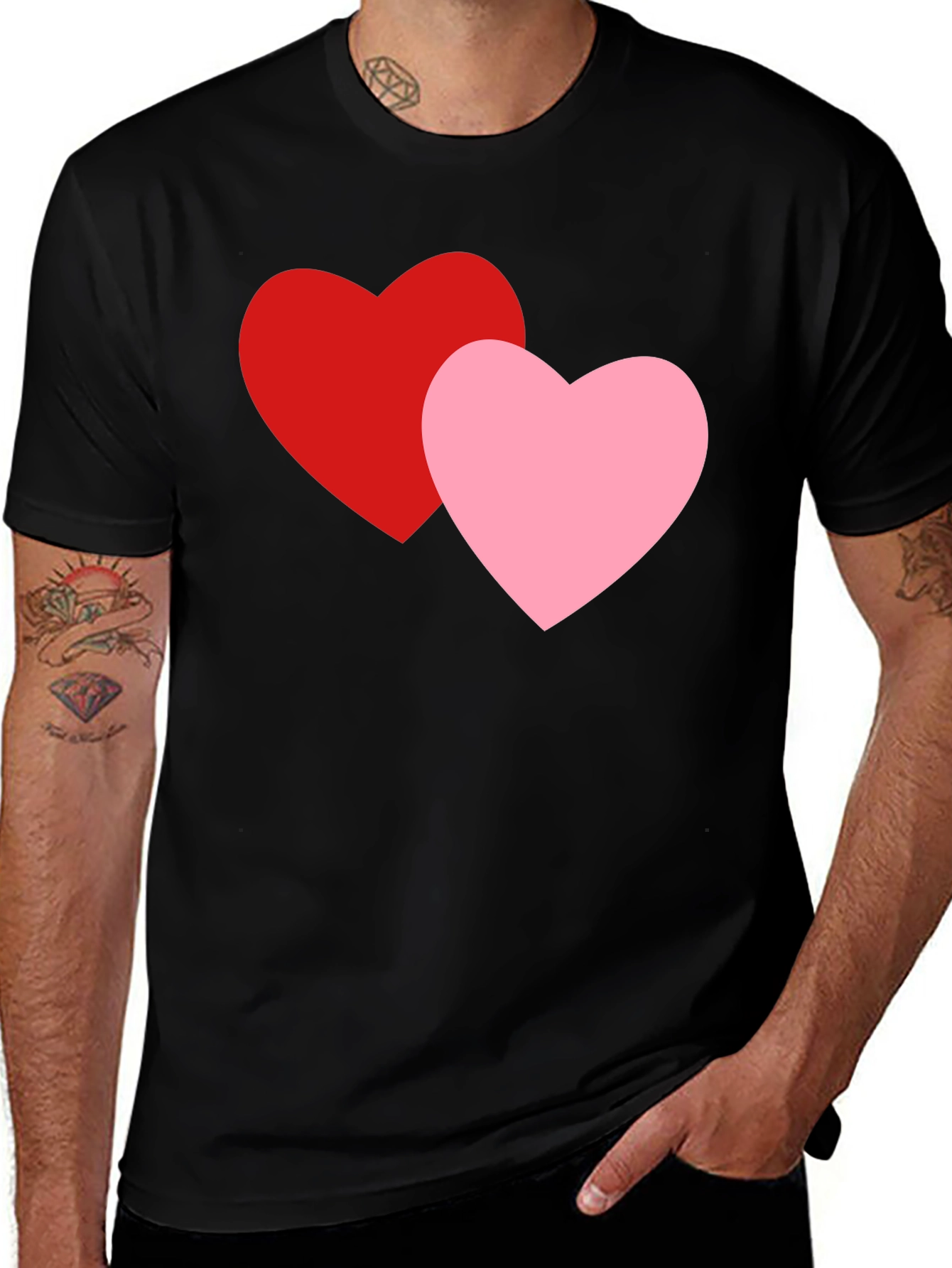 Variant 20 of Heart Graphic Tee - Black