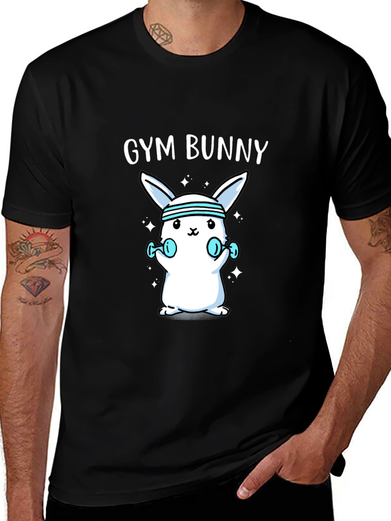 Variant 14 of Gym Bunny T-Shirt - Workout Motivation