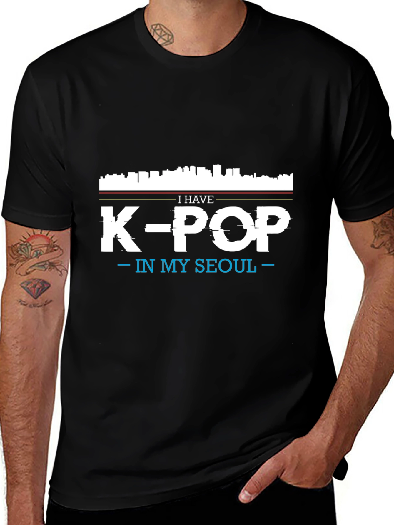 K-Pop In My Seoul Black T-Shirt
