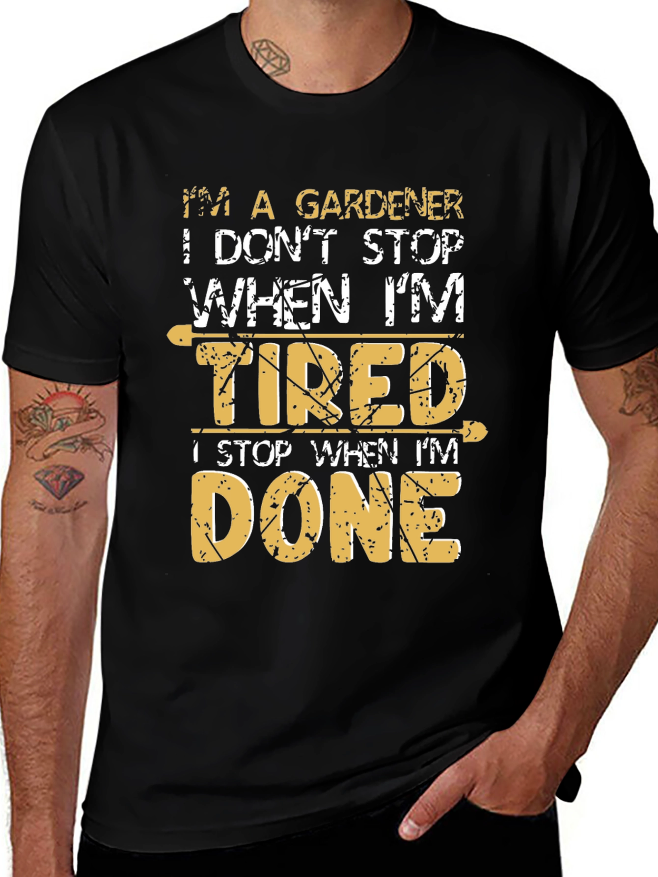 Variant 5 of Gardener T-Shirt - Tired vs Done