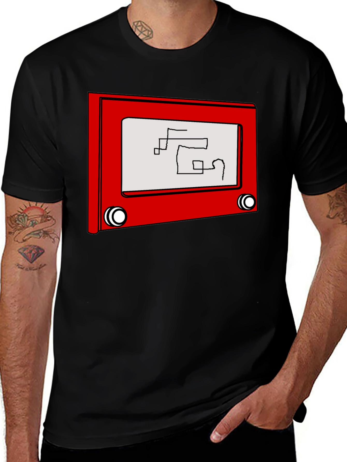 Variant 19 of Etch-a-Sketch Graphic T-Shirt