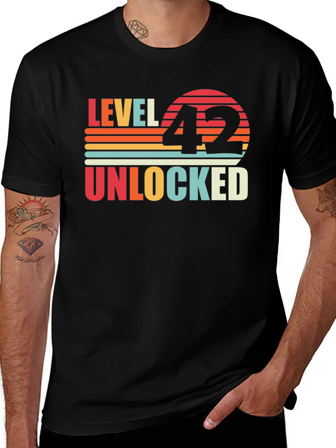 Black Level 42 Unlocked Birthday T-Shirt main image