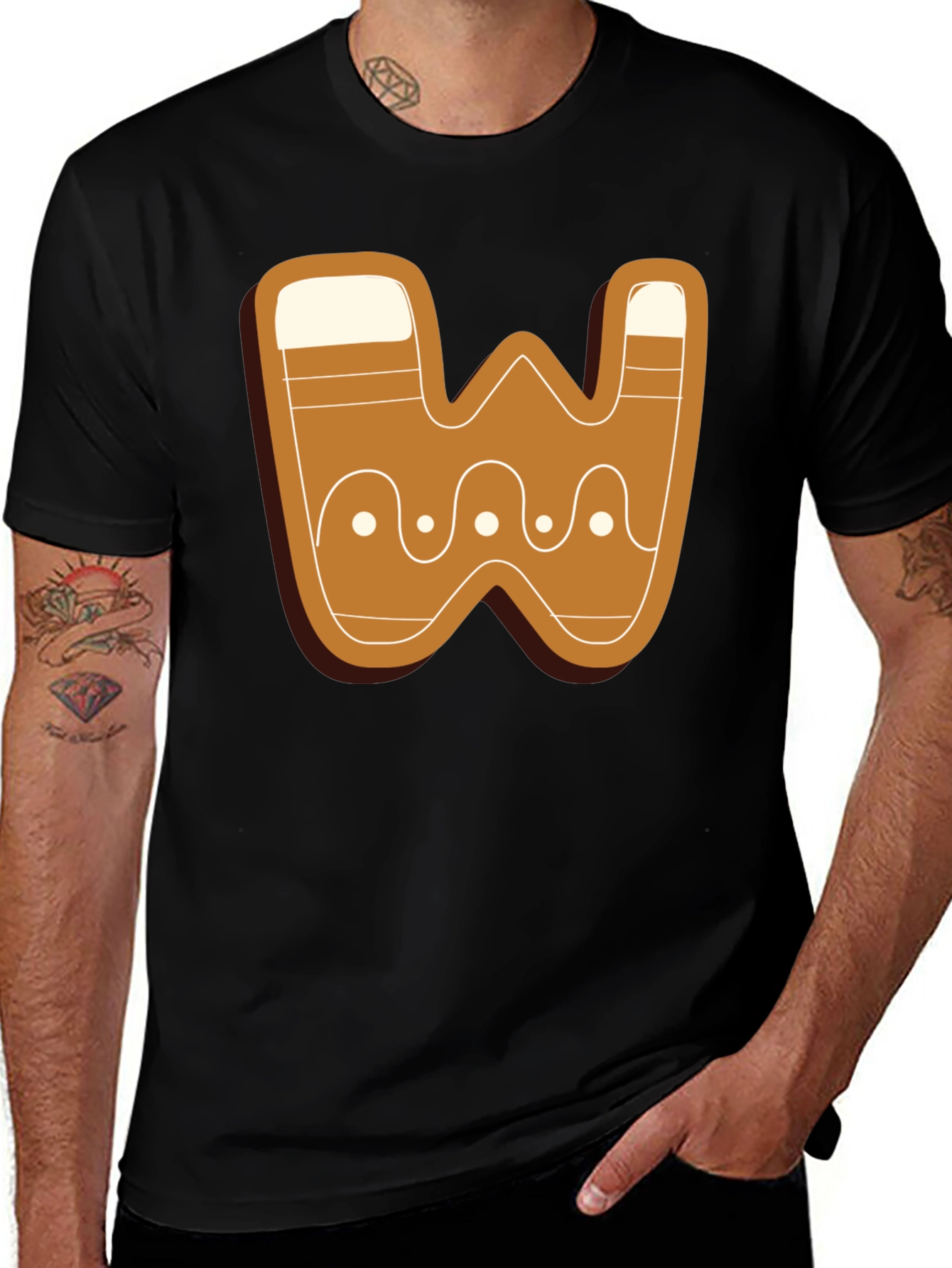 Gingerbread Letter W T-Shirt