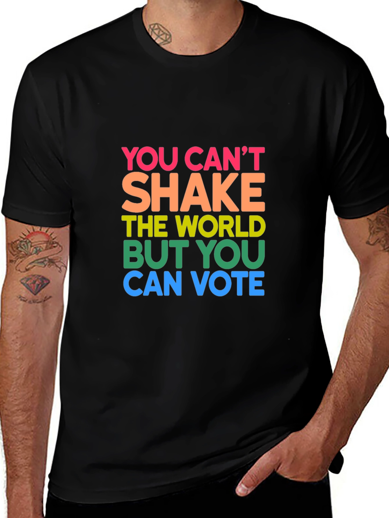 Variant 16 of Vote Graphic T-Shirt, Colorful Text Design