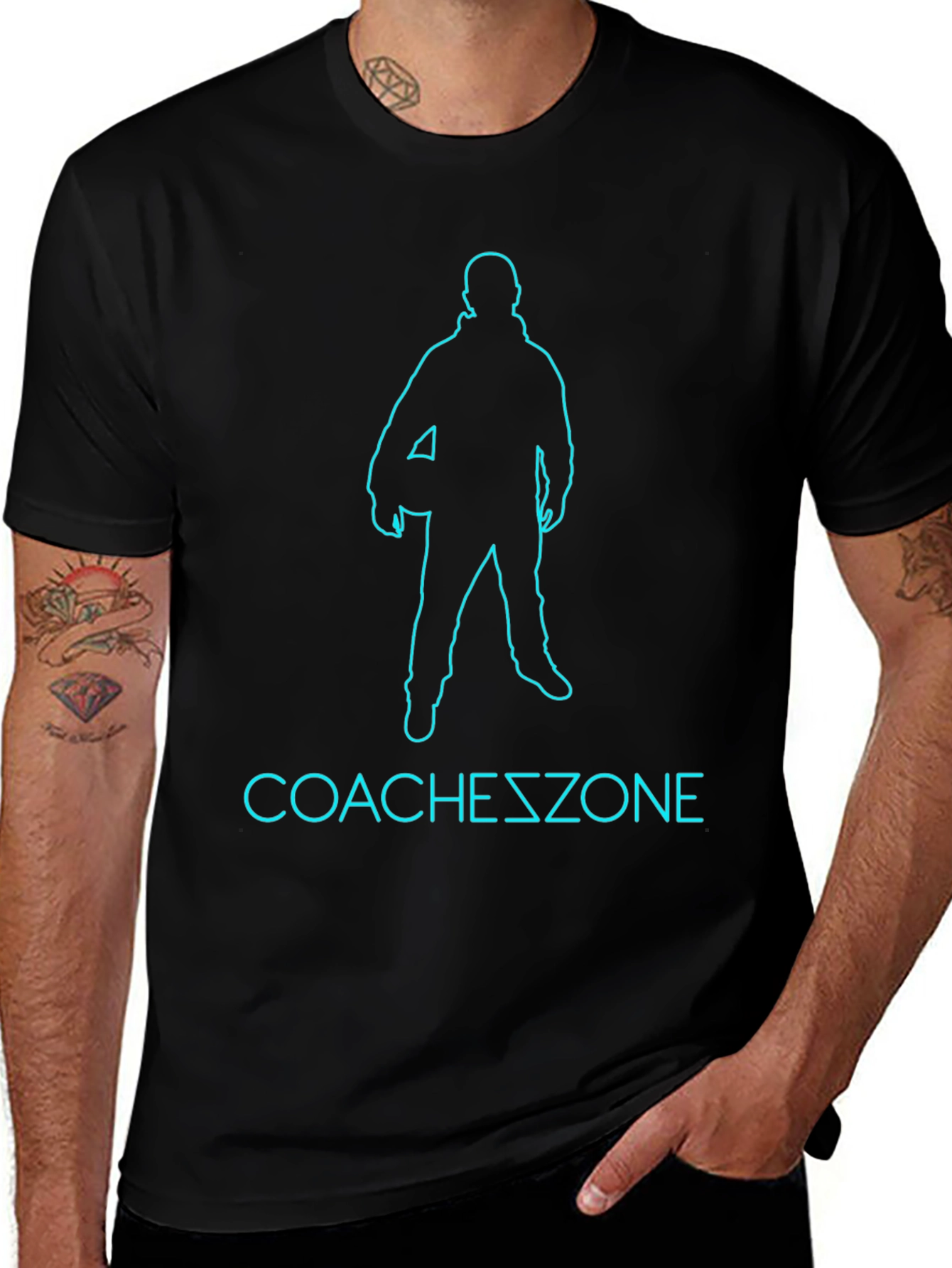 Variant 19 of Coaches Zone Graphic Tee - Black Cotton