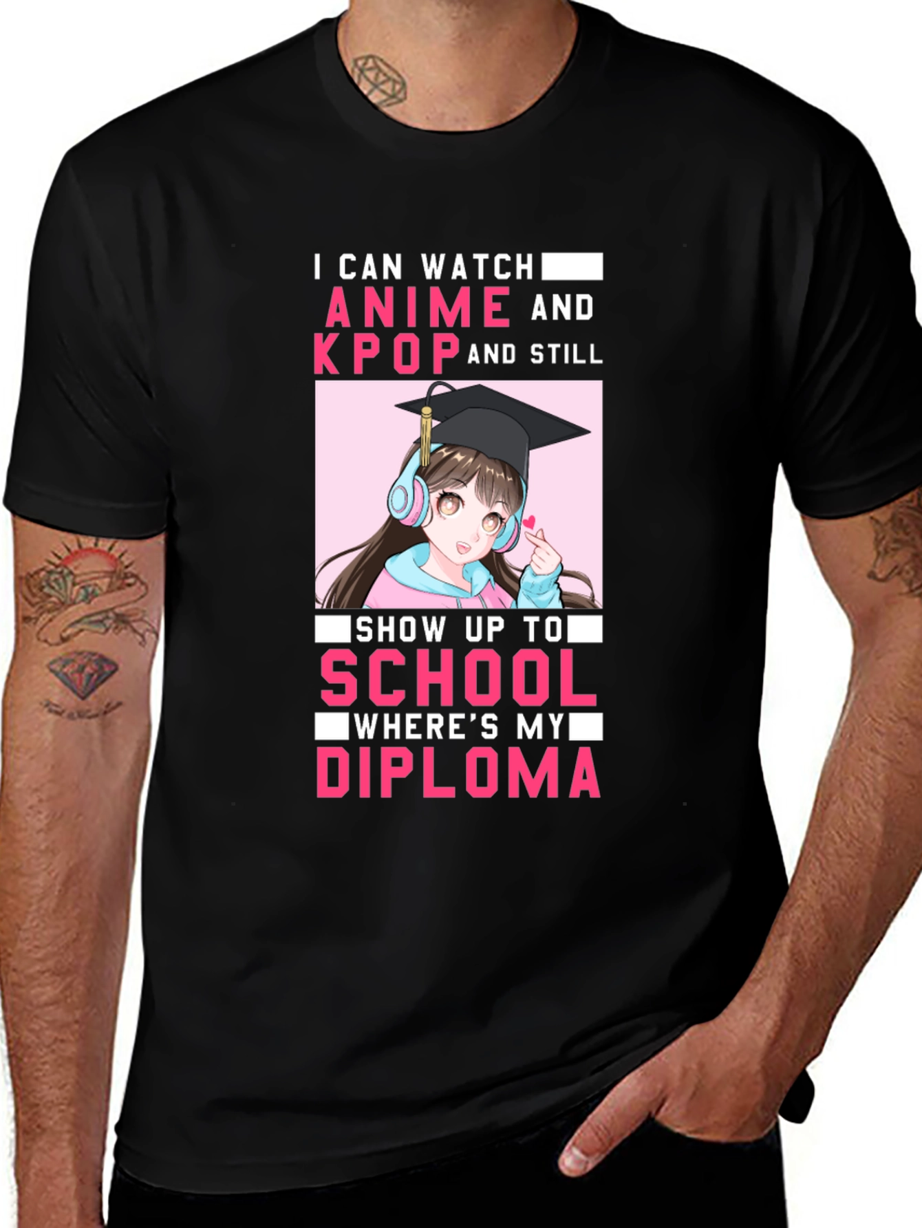 Variant 9 of Anime Kpop Diploma T-Shirt