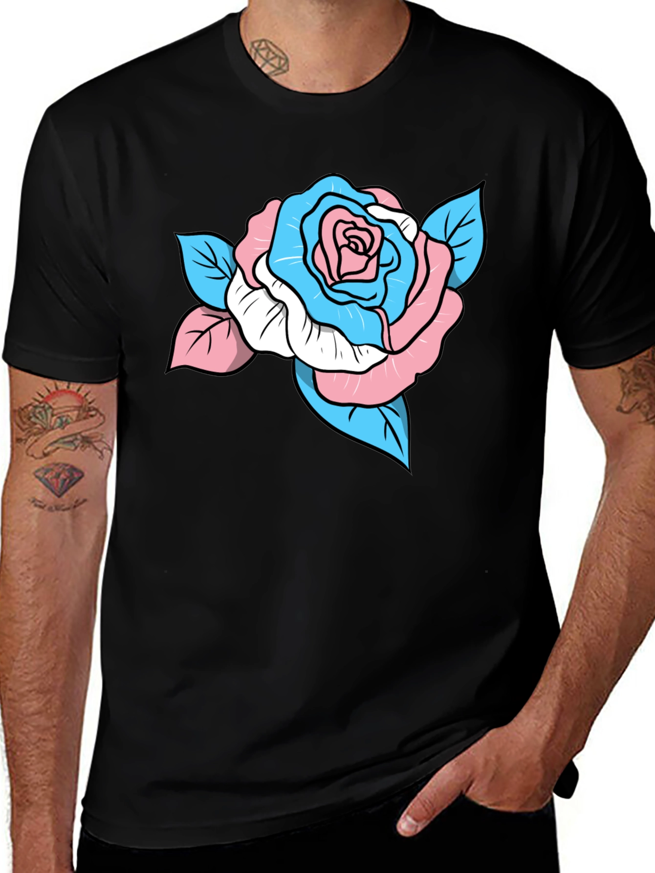 Variant 3 of Transgender Pride Rose T-Shirt