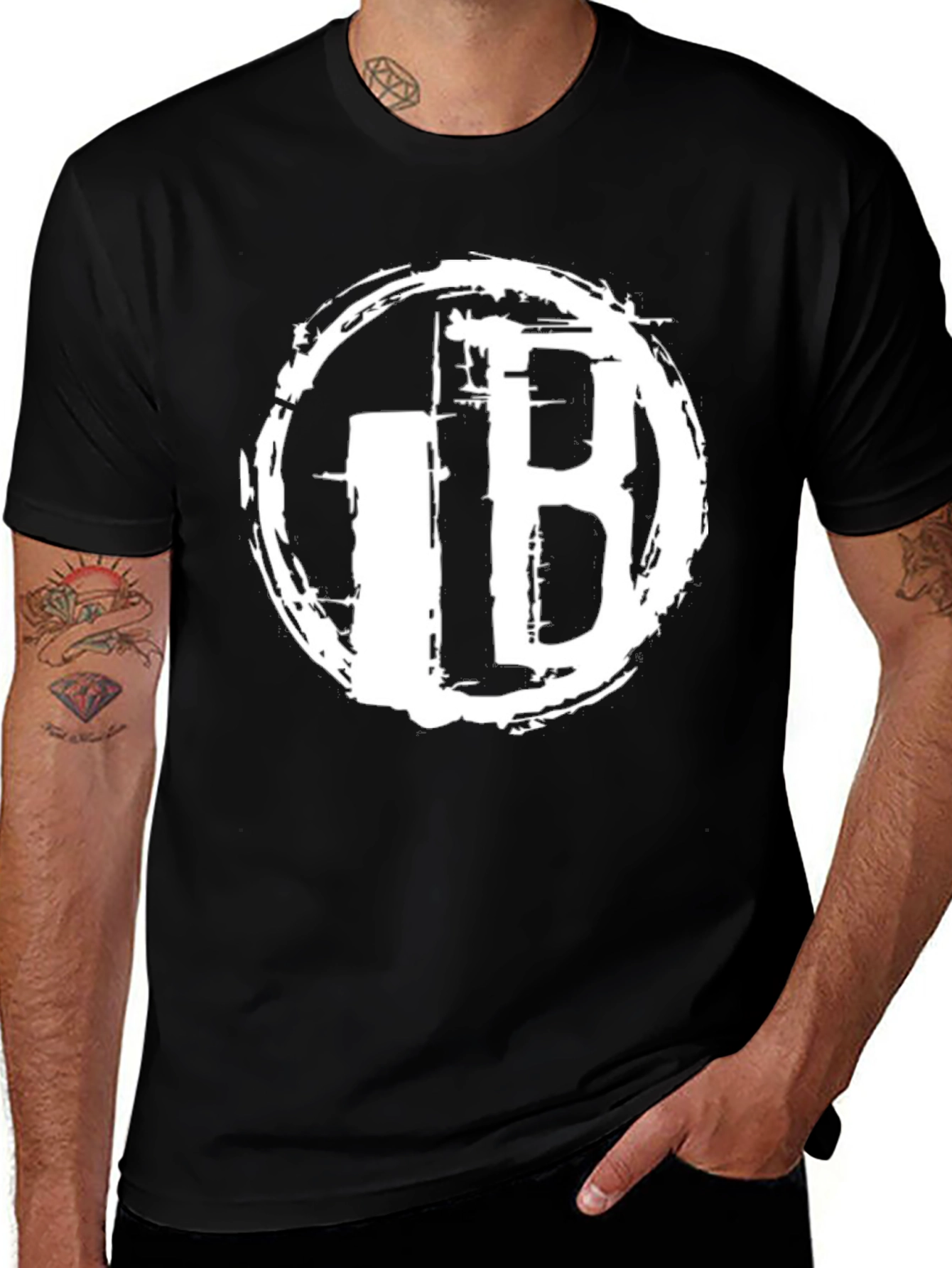 Variant 7 of Black IB Logo Graphic T-Shirt - Stylish Men's Tee