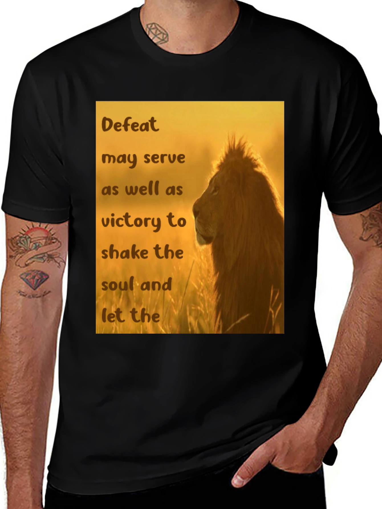 Variant 16 of Lion Inspirational Quote Graphic T-Shirt