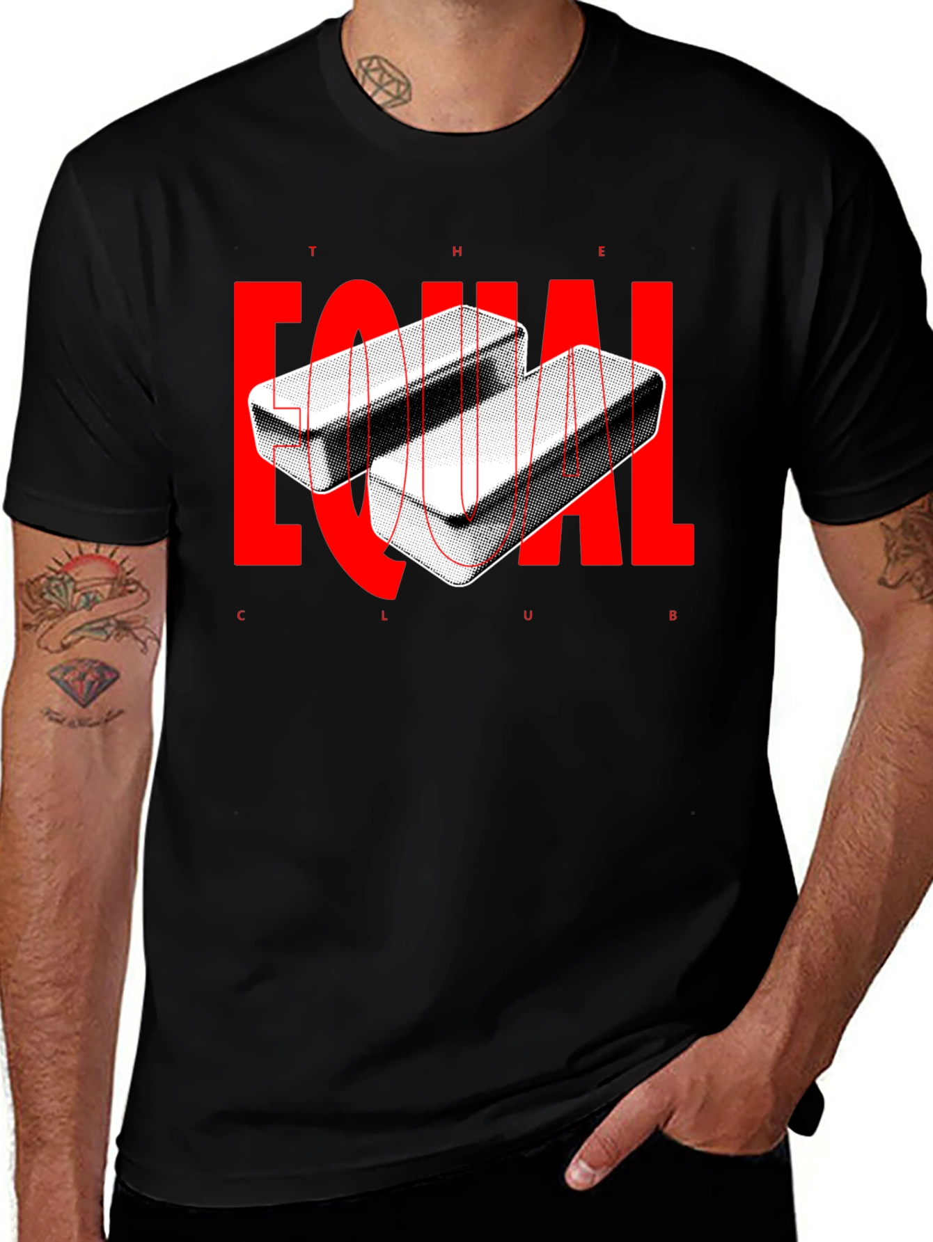 Variant 11 of The Equal Club Graphic Tee - Modern Black T-Shirt