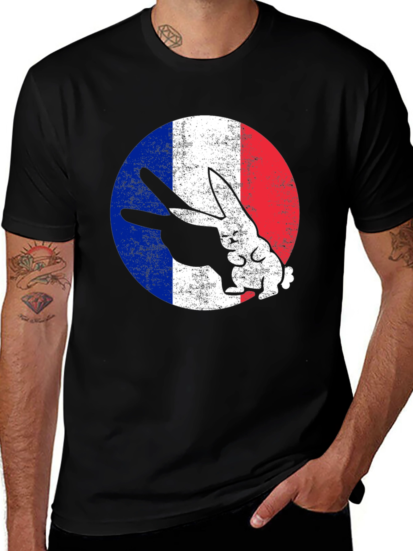 Variant 4 of French Rabbit Graphic T-Shirt