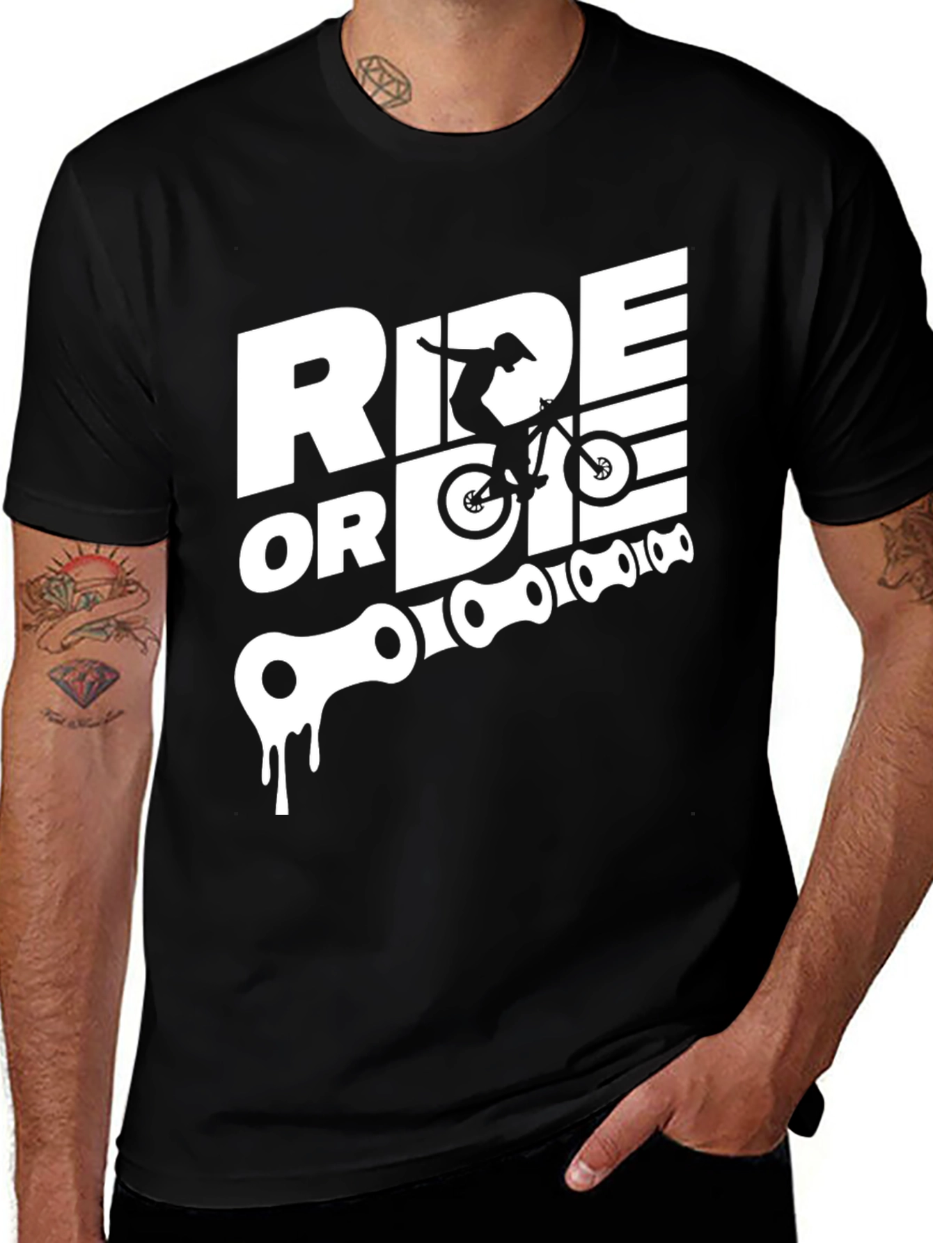 Variant 11 of Ride or Die Mountain Bike Graphic Tee