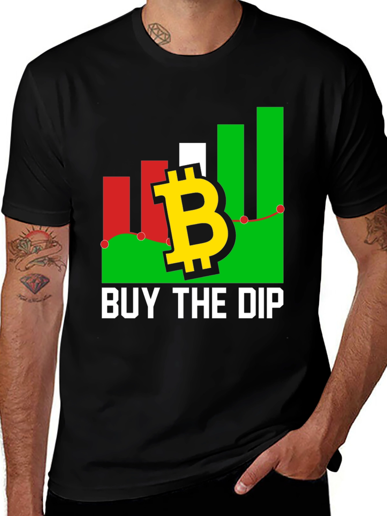 Buy The Dip Bitcoin Graphic Tee - Crypto Investor T-Shirt