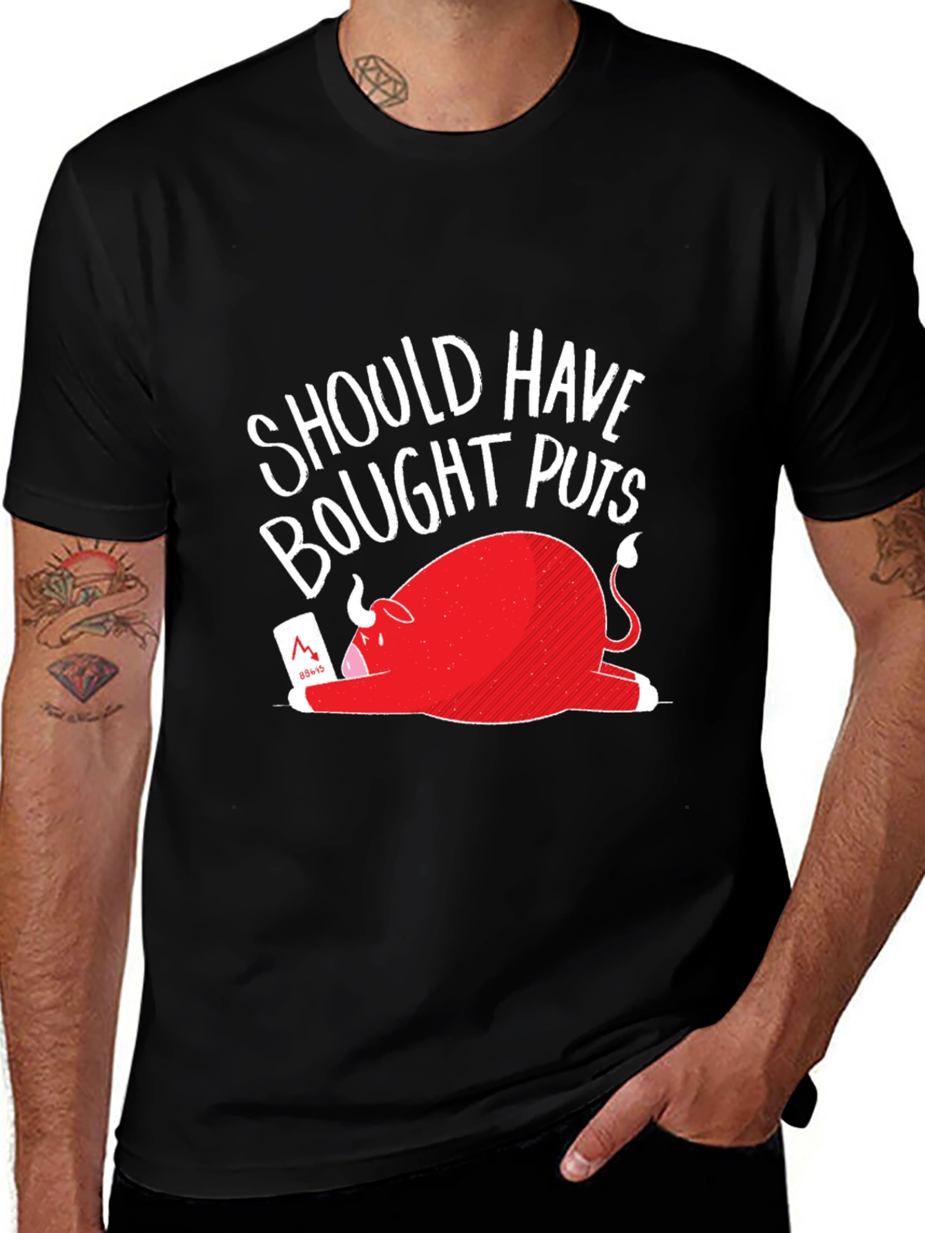 Variant 21 of Should Have Bought Puts T-Shirt - Bear Market Apparel