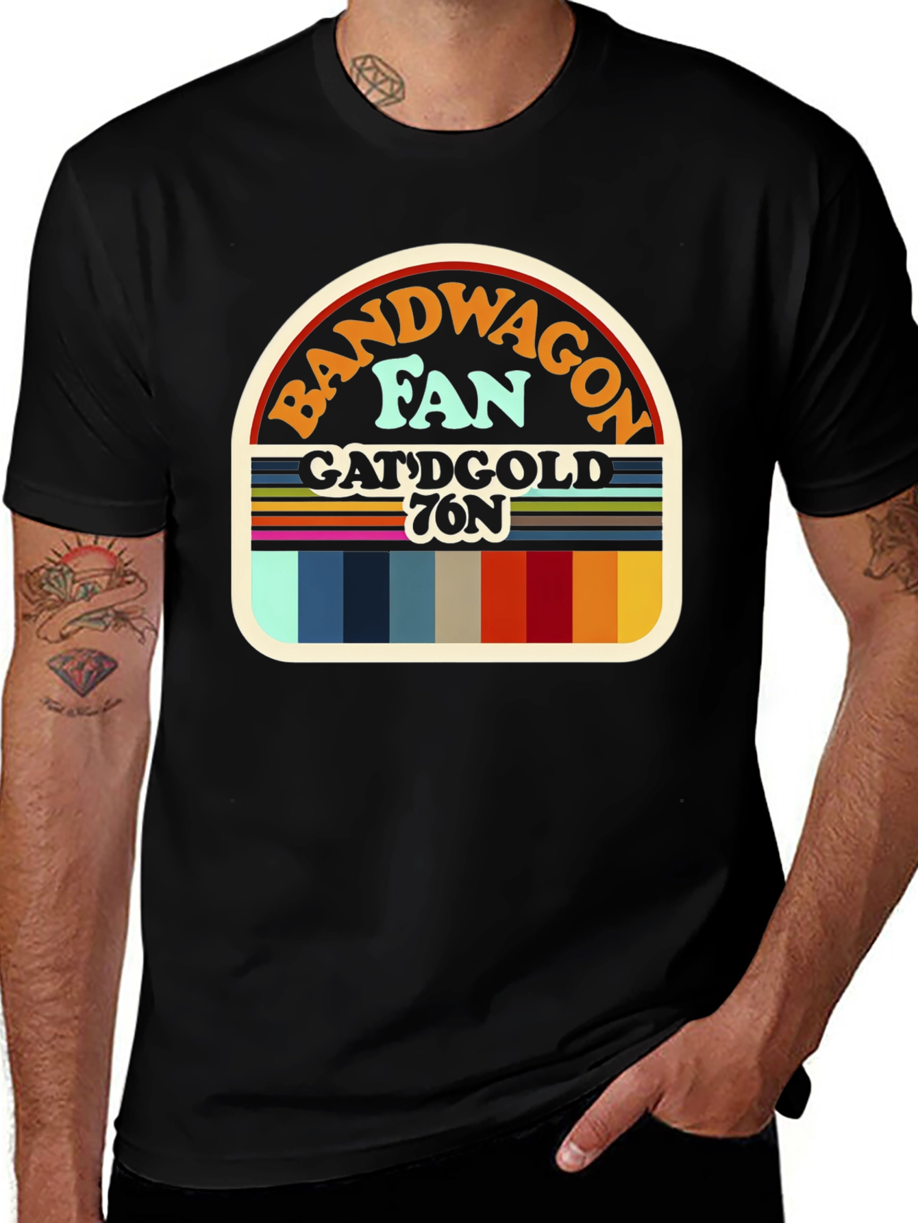 Variant 8 of Bandwagon Fan T-Shirt Retro Design