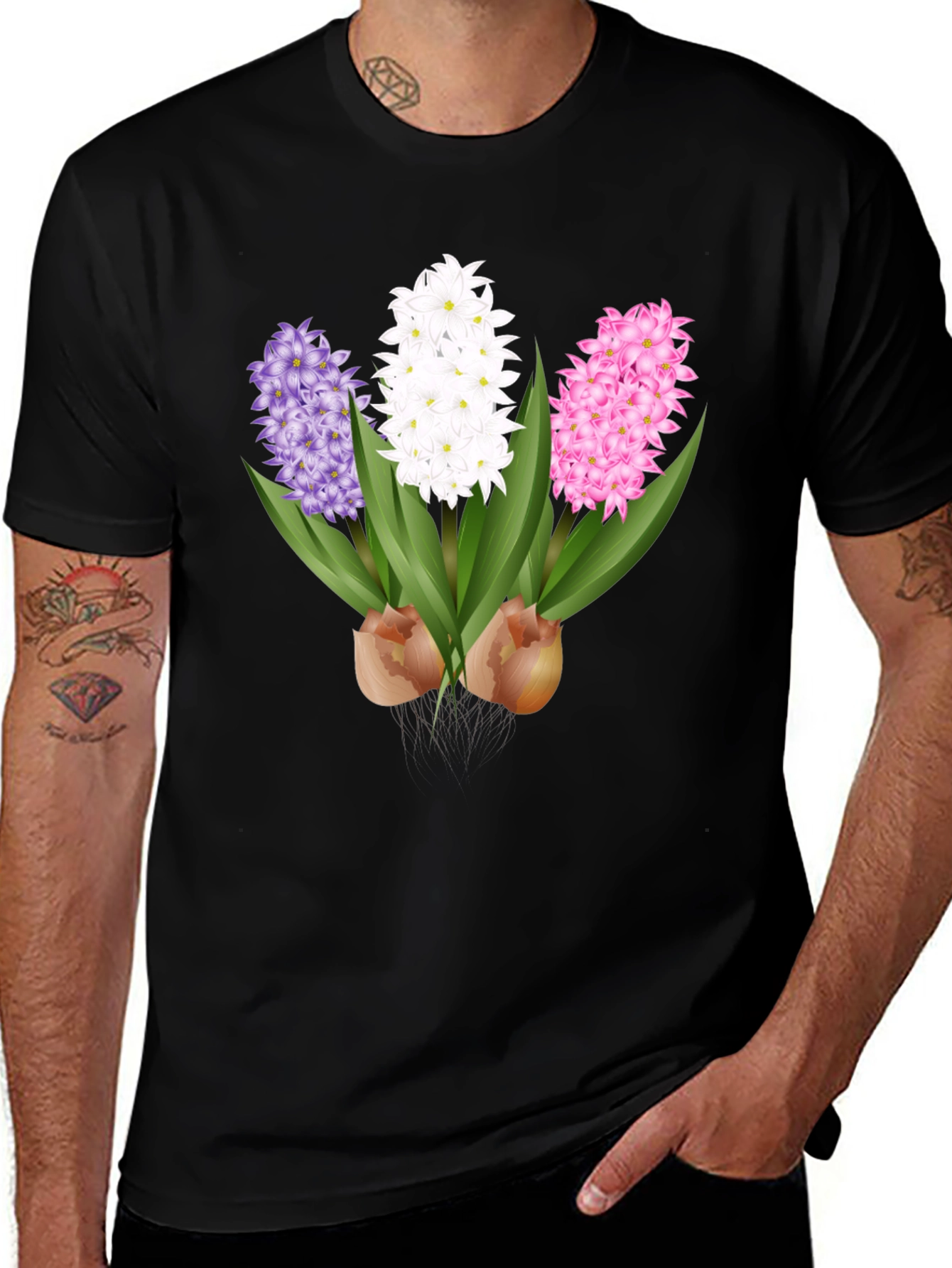 Variant 9 of Hyacinth Flower Graphic T-Shirt - Floral Design