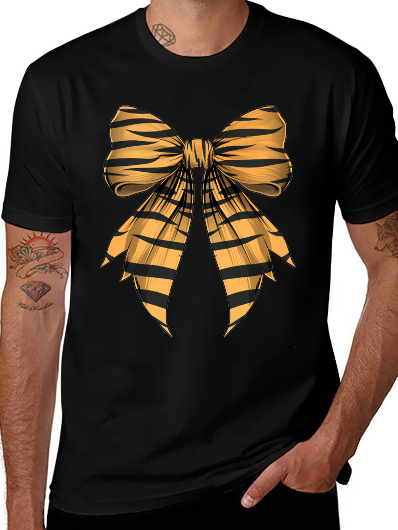 Variant 12 of Striped Bow Graphic T-Shirt