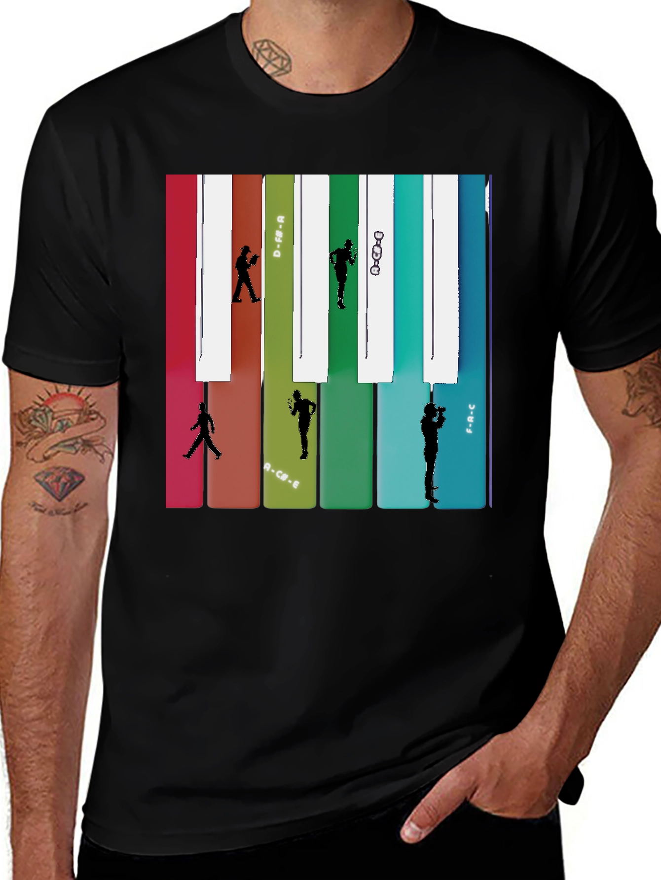 Variant 13 of Music Note Piano Keys Runner T-Shirt