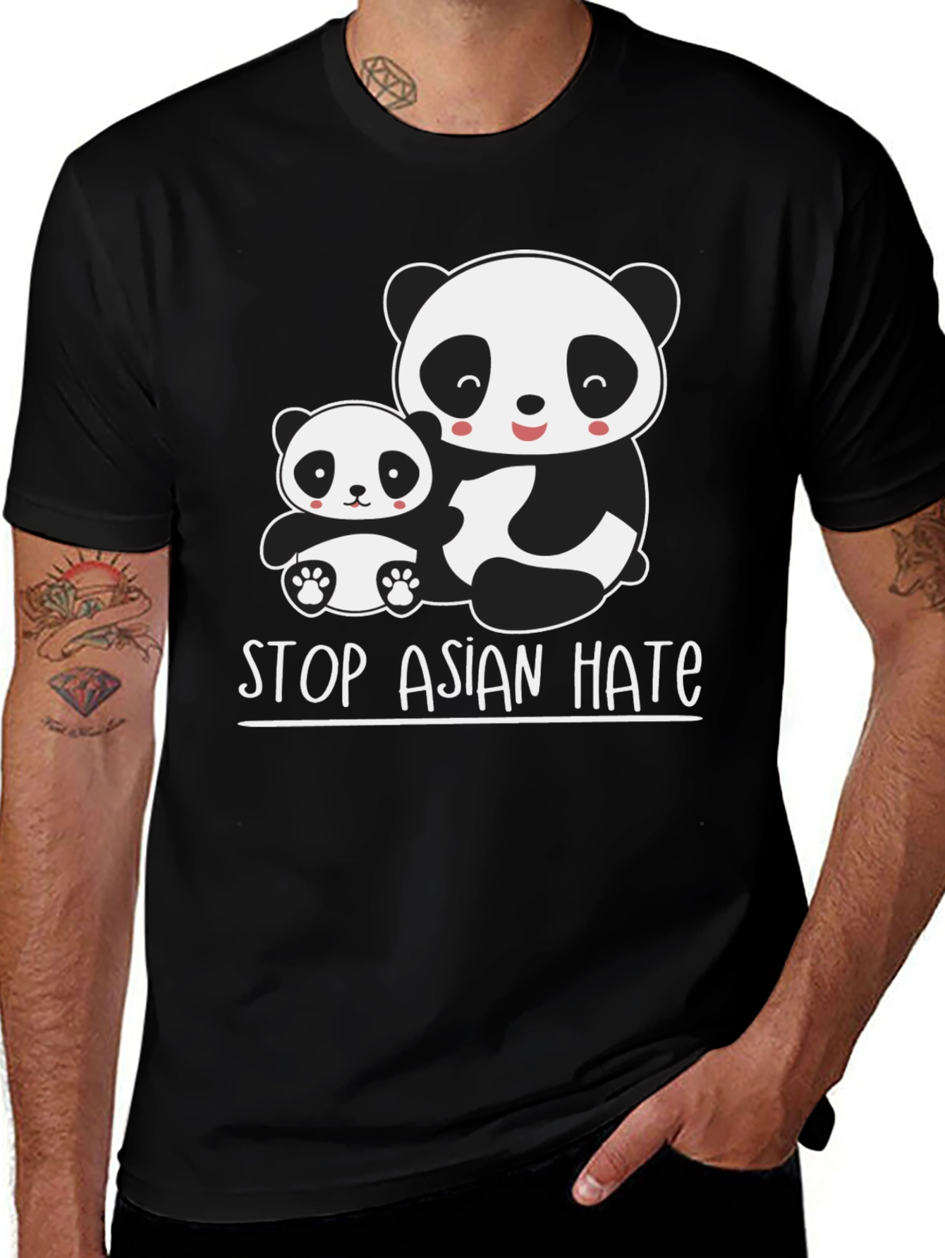 Stop Asian Hate Panda T-Shirt